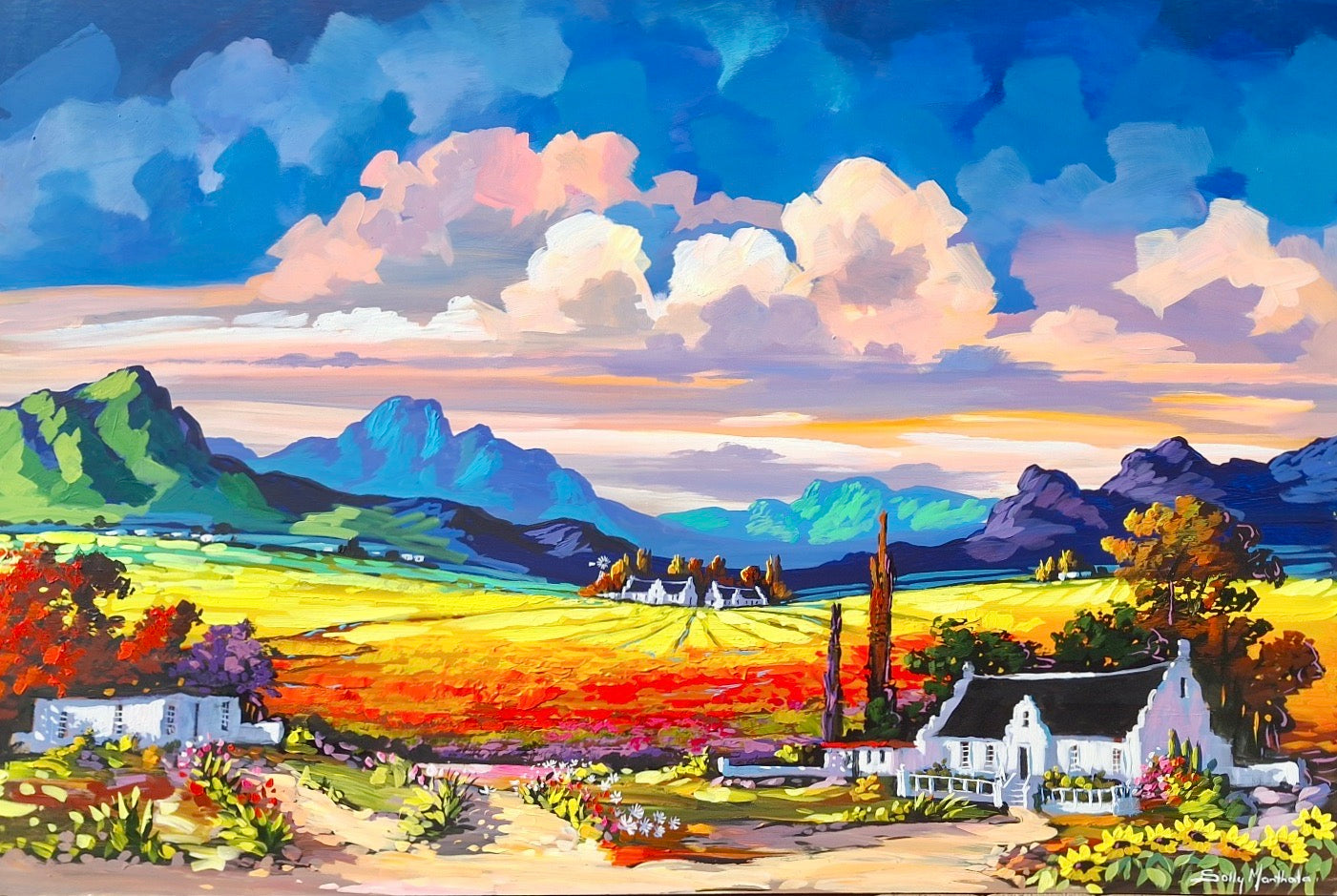 Print on Canvas - Expressions 2 by Solly Manthata