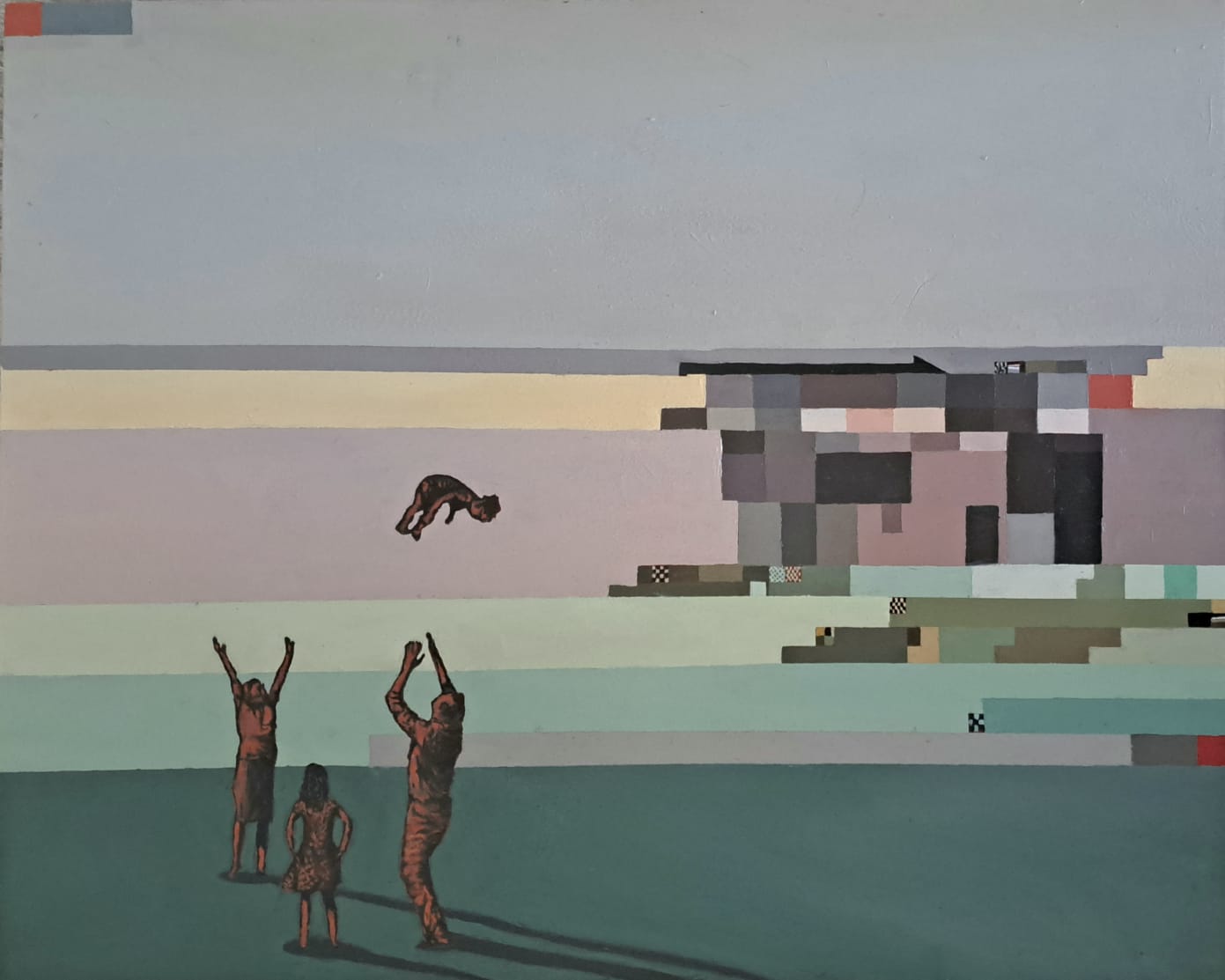 Ferdinand Kotze - "Fragments of Play: Toss The Baby" (760mm x 600mm)
