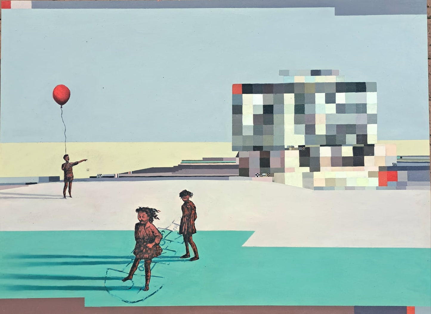 Ferdinand Kotze - "Fragments of Play: Red Balloon" (1010mm x 760mm)