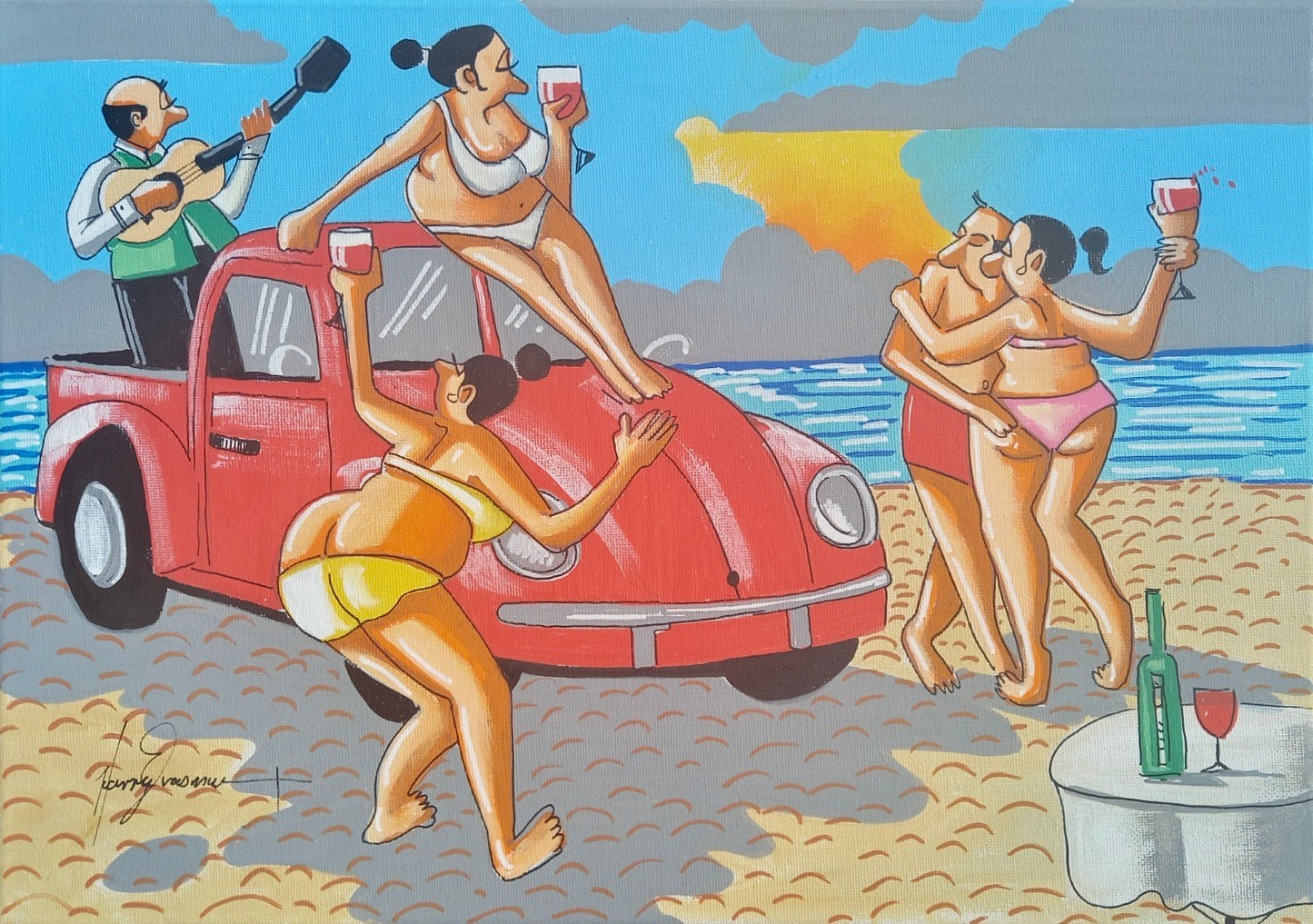 Acrylic on Stretched Canvas by Harry Erasmus