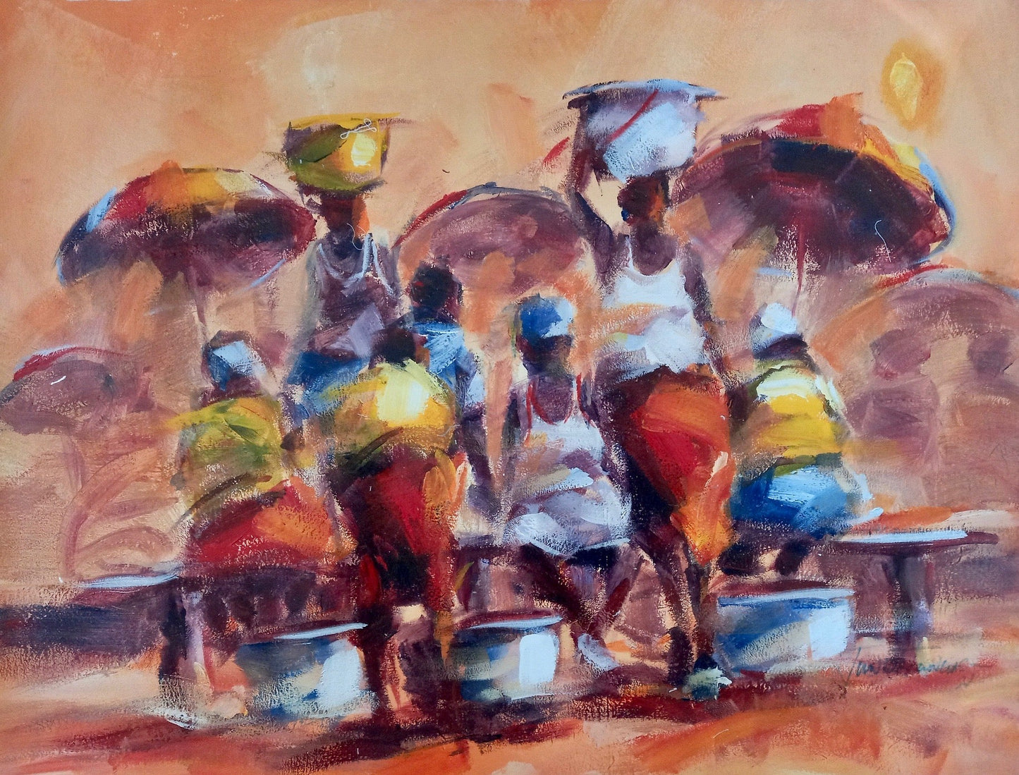 Acrylic on Rolled Canvas by Junior Fungai