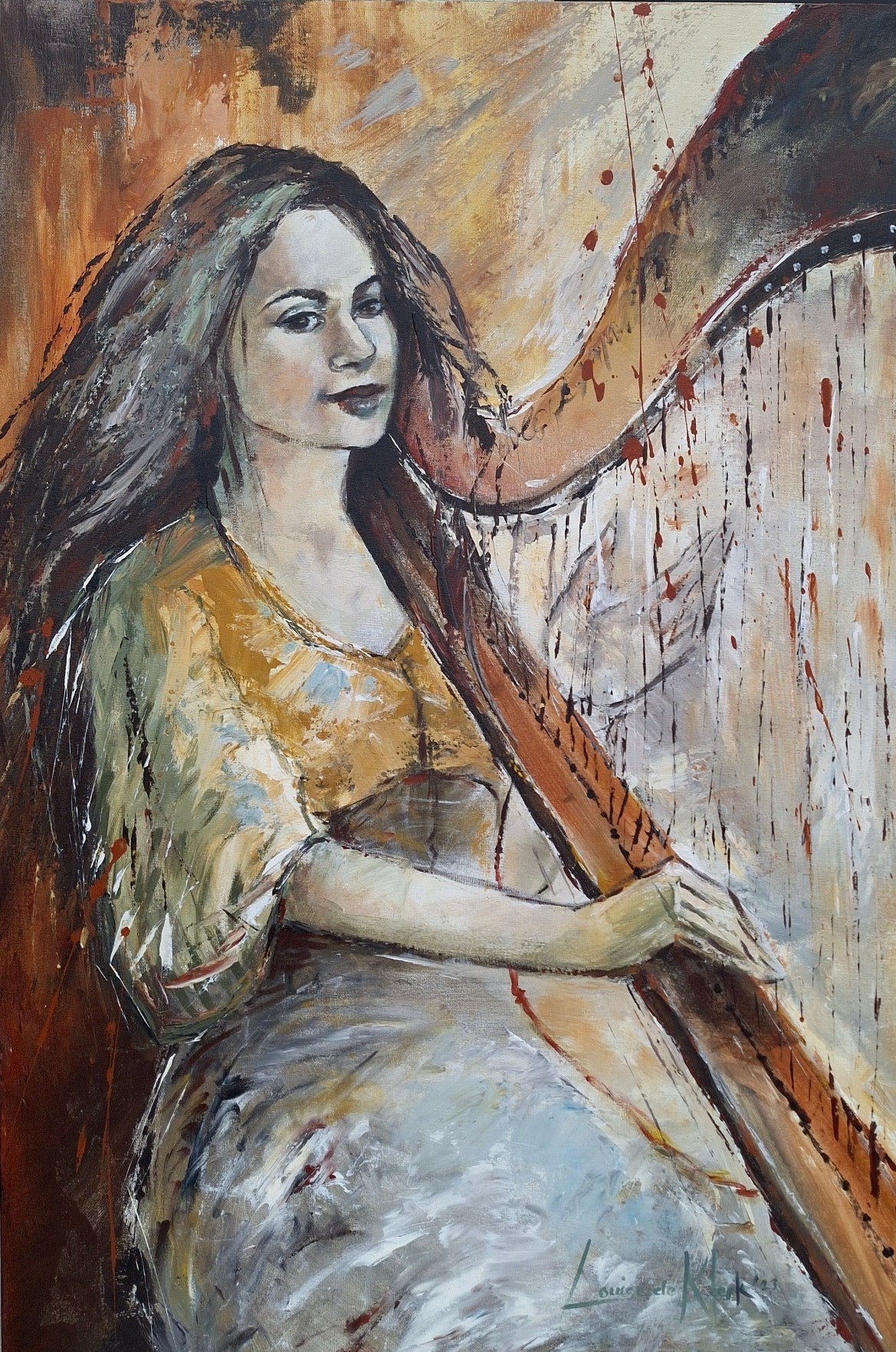 Louise de Klerk Oil on Stretched Canvas