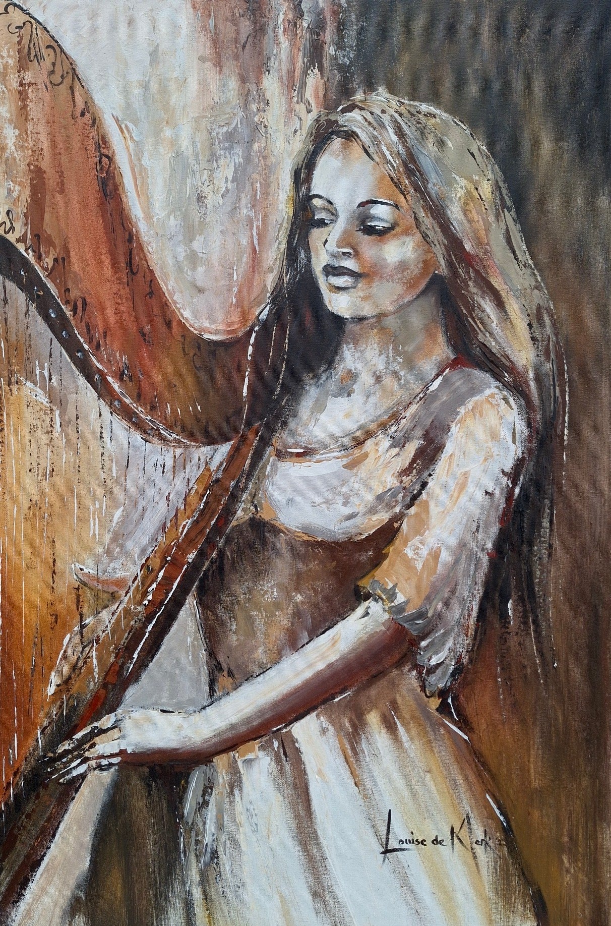 Louise de Klerk Oil on Stretched Canvas