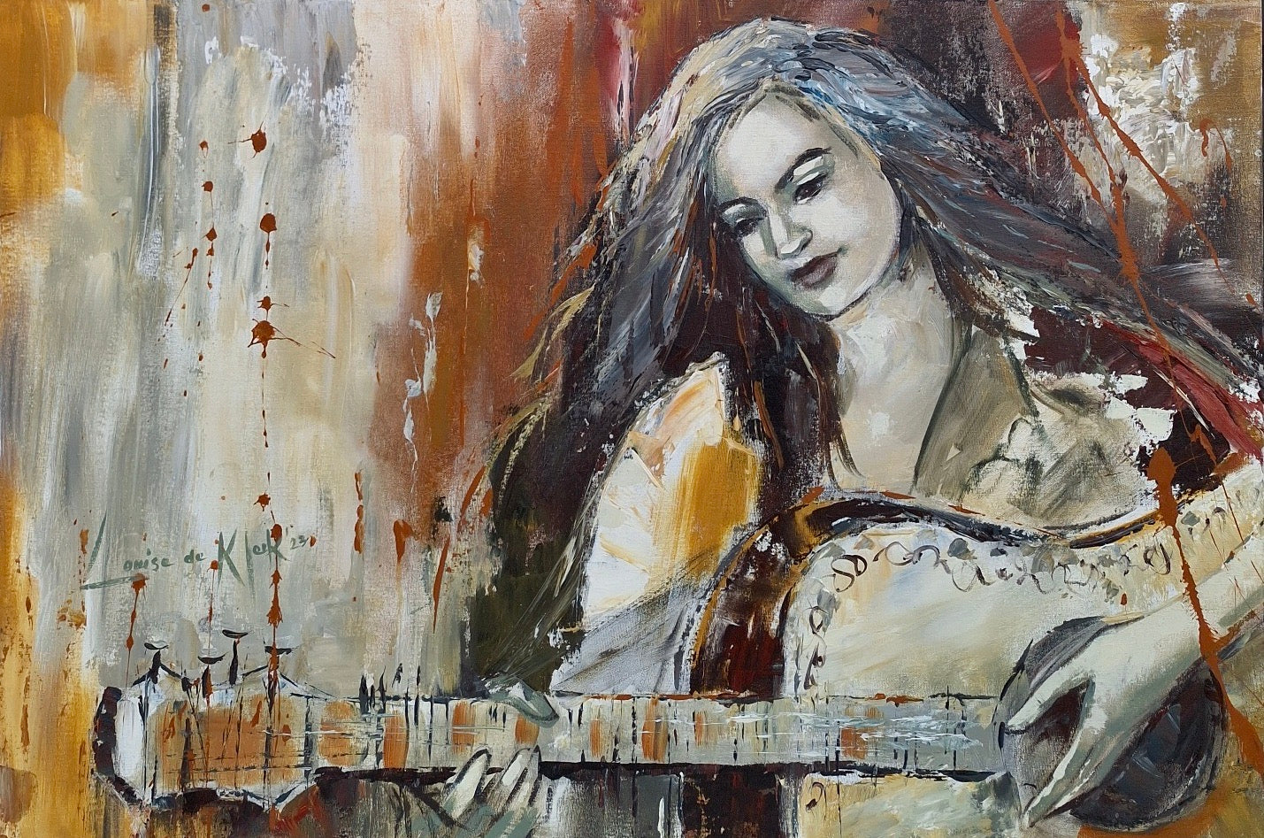 Louise de Klerk Oil on Stretched Canvas