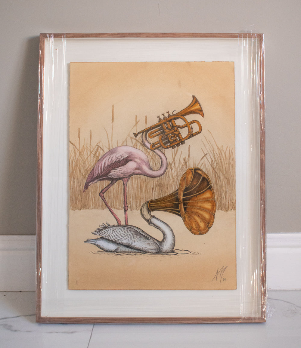 Niki McQueen - "Queer Flock" Mixed Media on Archival Paper