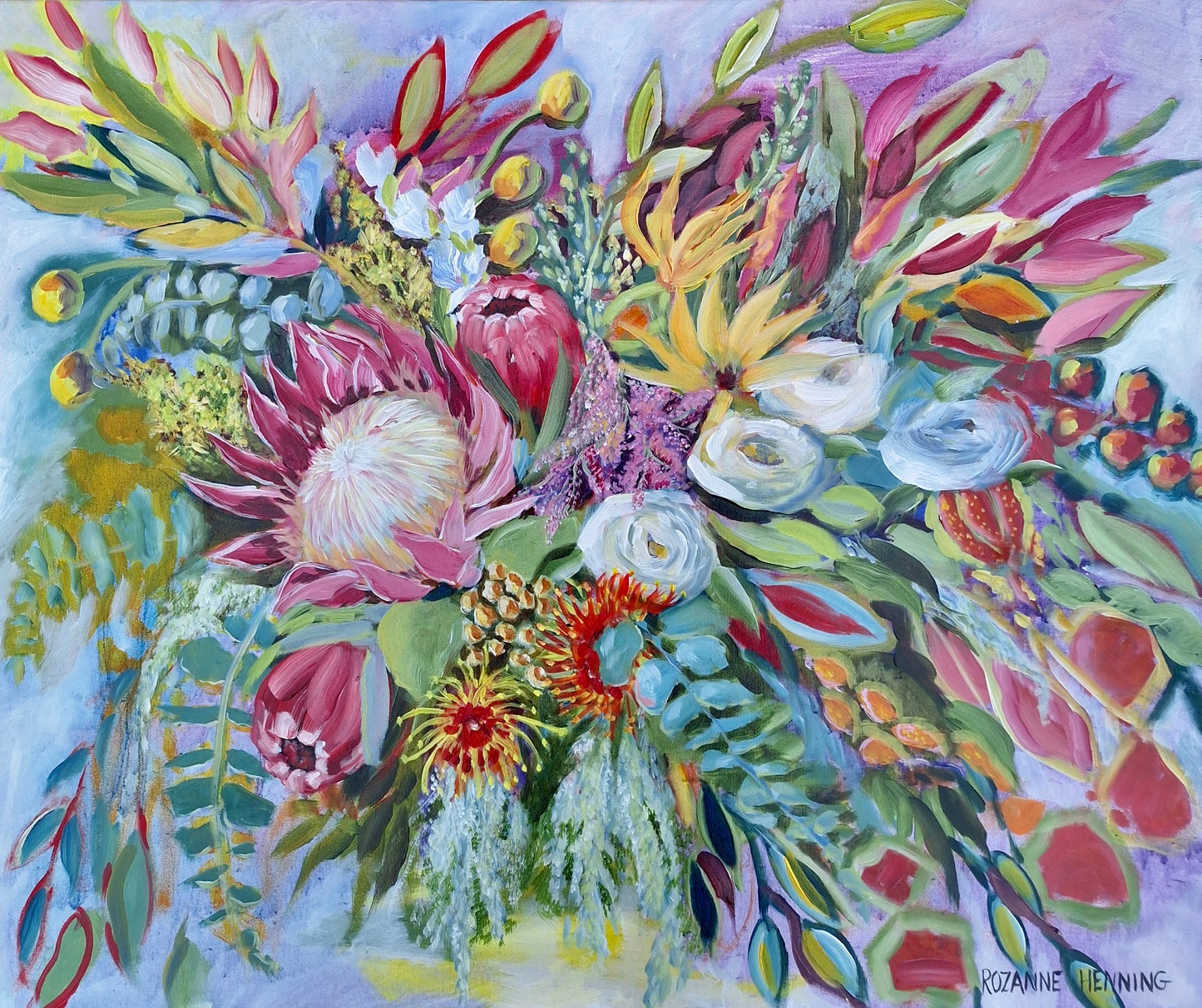 Rozanne Henning Oil on Stretched Canvas