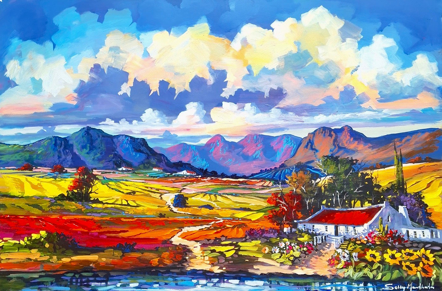 Solly Manthata - Oil & Acrylic on Panel (1200mm x 800mm)