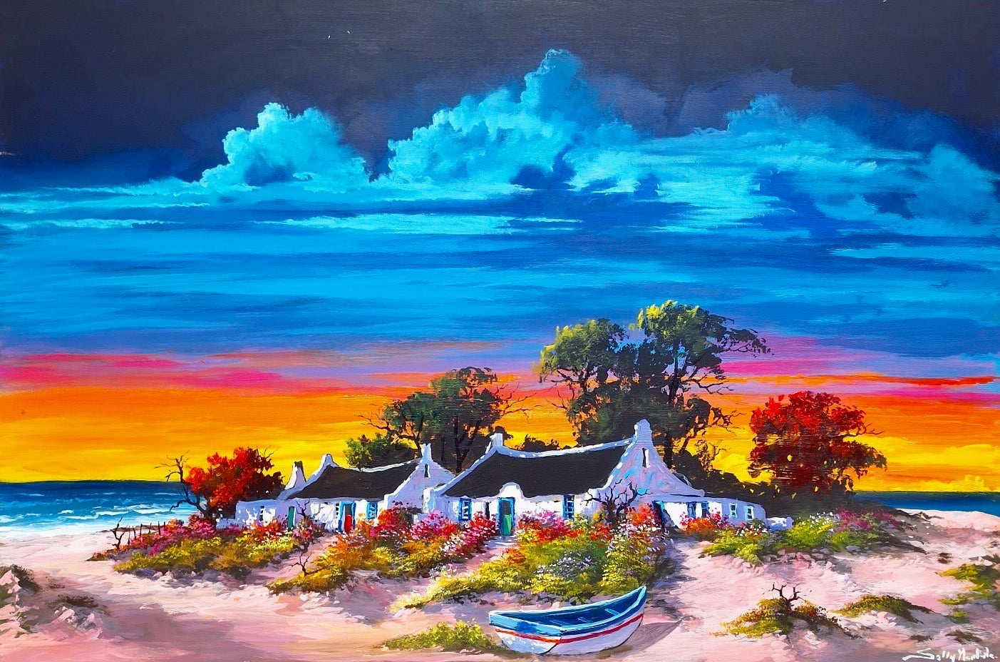 Solly Manthata - Oil & Acrylic on Panel (1200mm x 800mm)