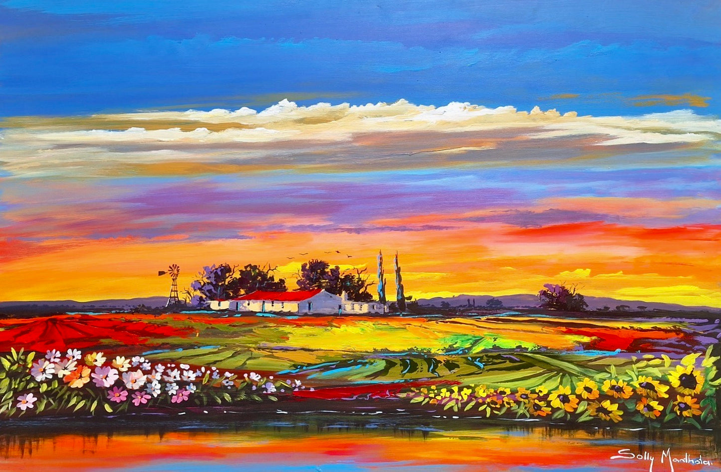 Solly Manthata - Oil & Acrylic on Panel (1200mm x 800mm)