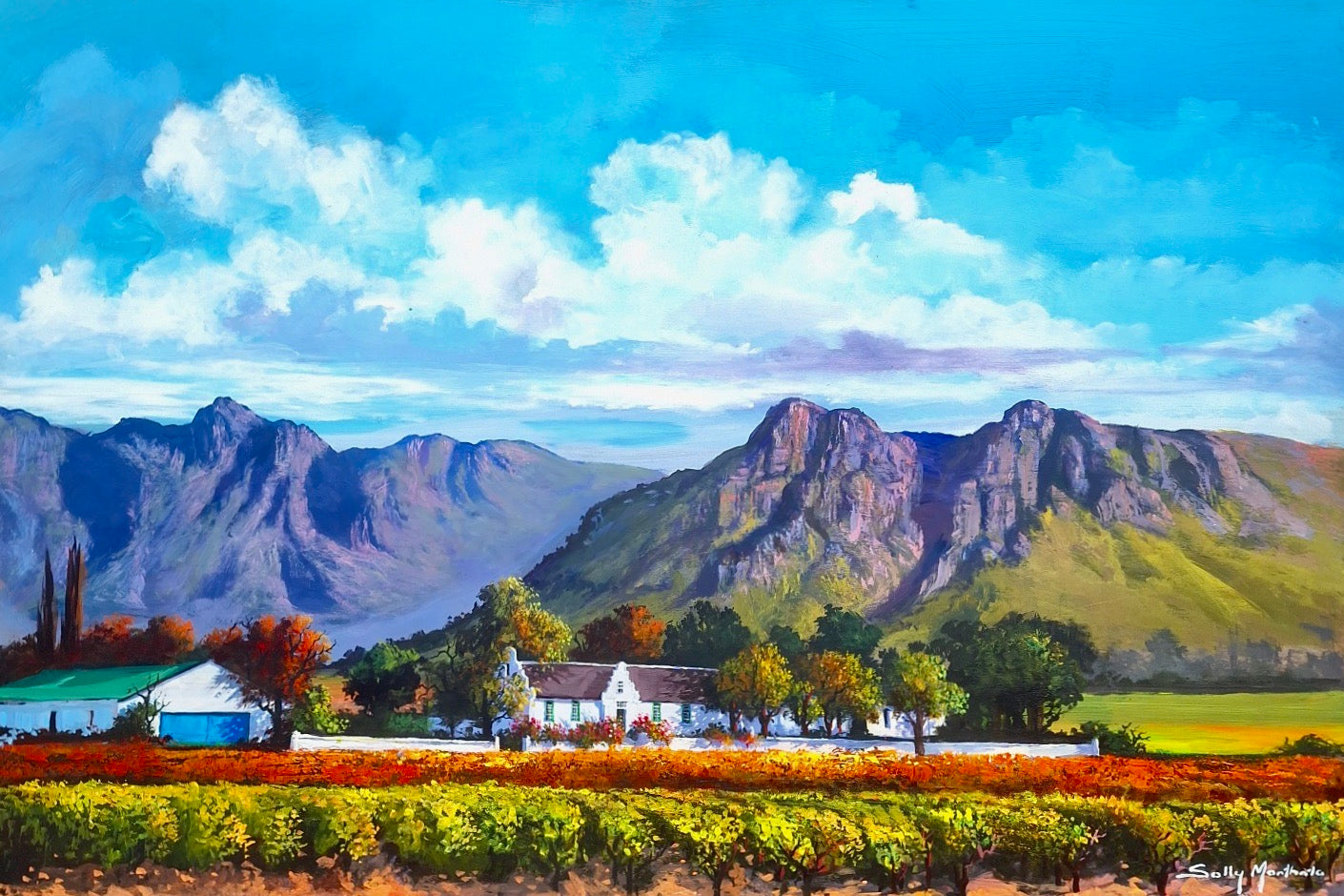 Solly Manthata - Oil & Acrylic on Panel (1200mm x 800mm)