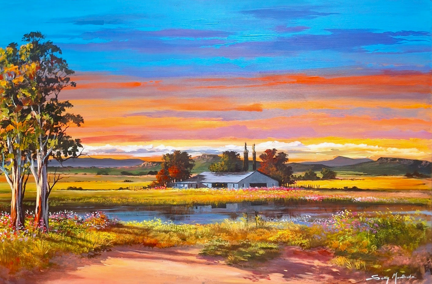 Solly Manthata - Oil & Acrylic on Panel (1200mm x 800mm)