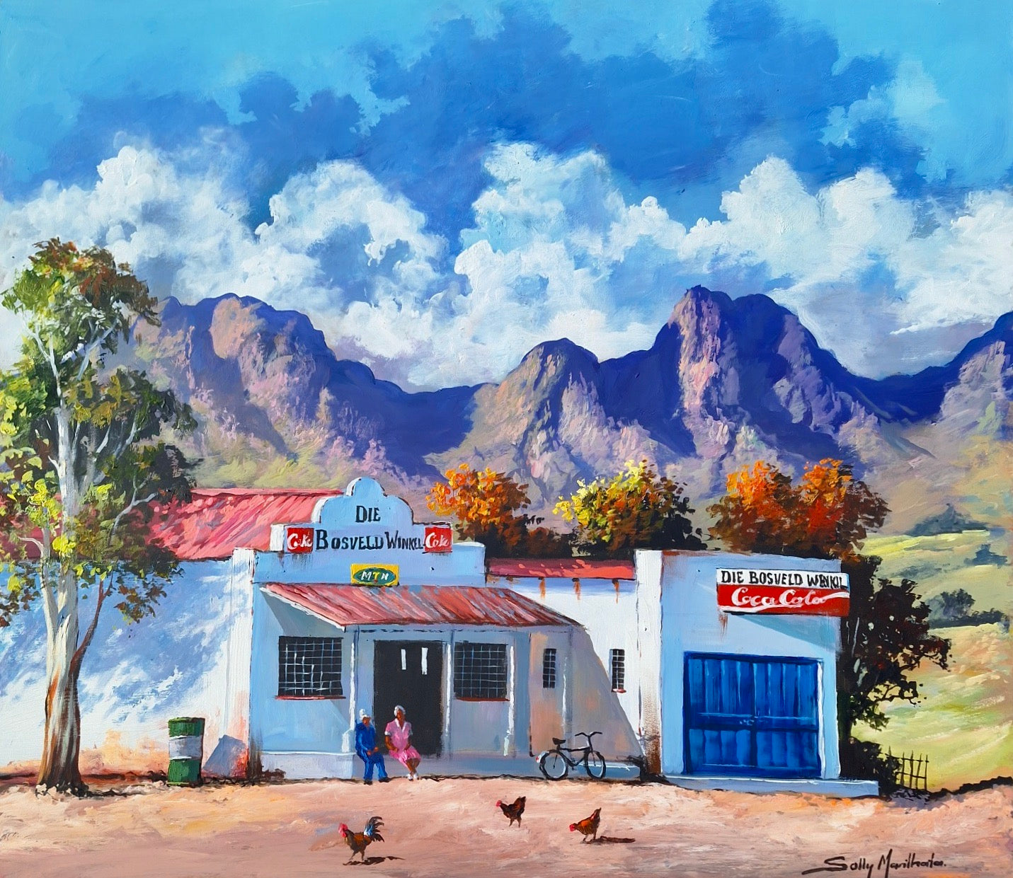 Solly Manthata - Oil & Acrylic on Panel