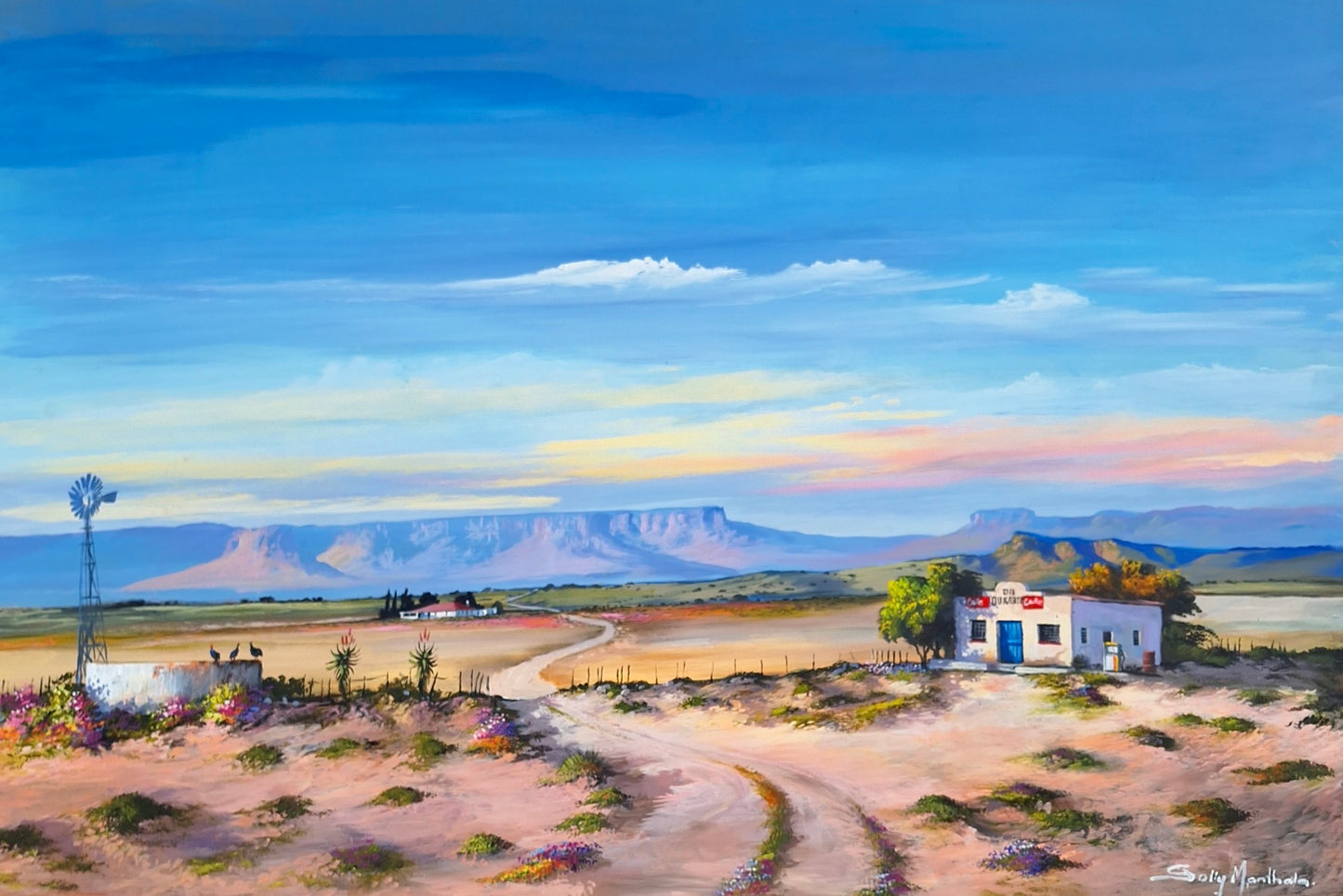 Solly Manthata - Oil & Acrylic on Panel