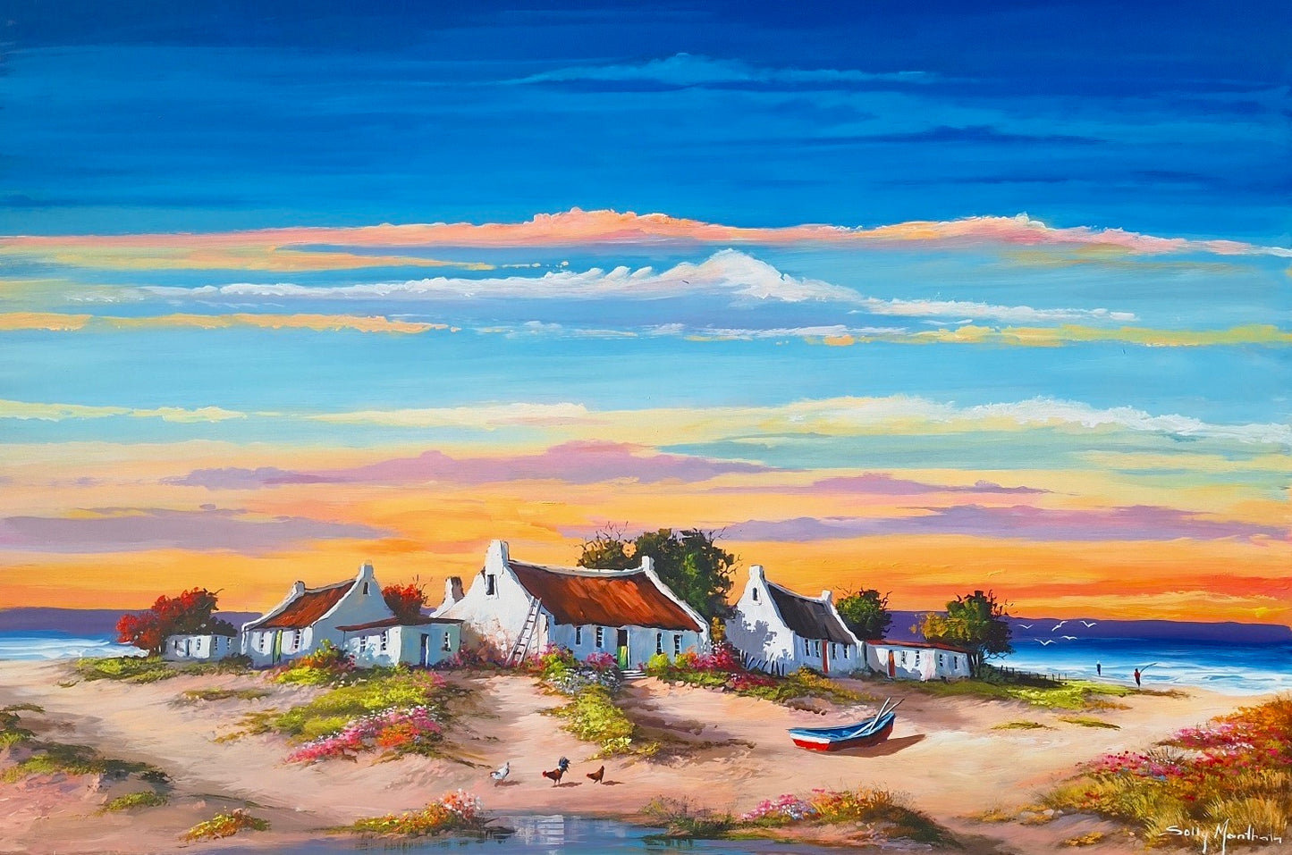 Solly Manthata - Oil & Acrylic on Panel