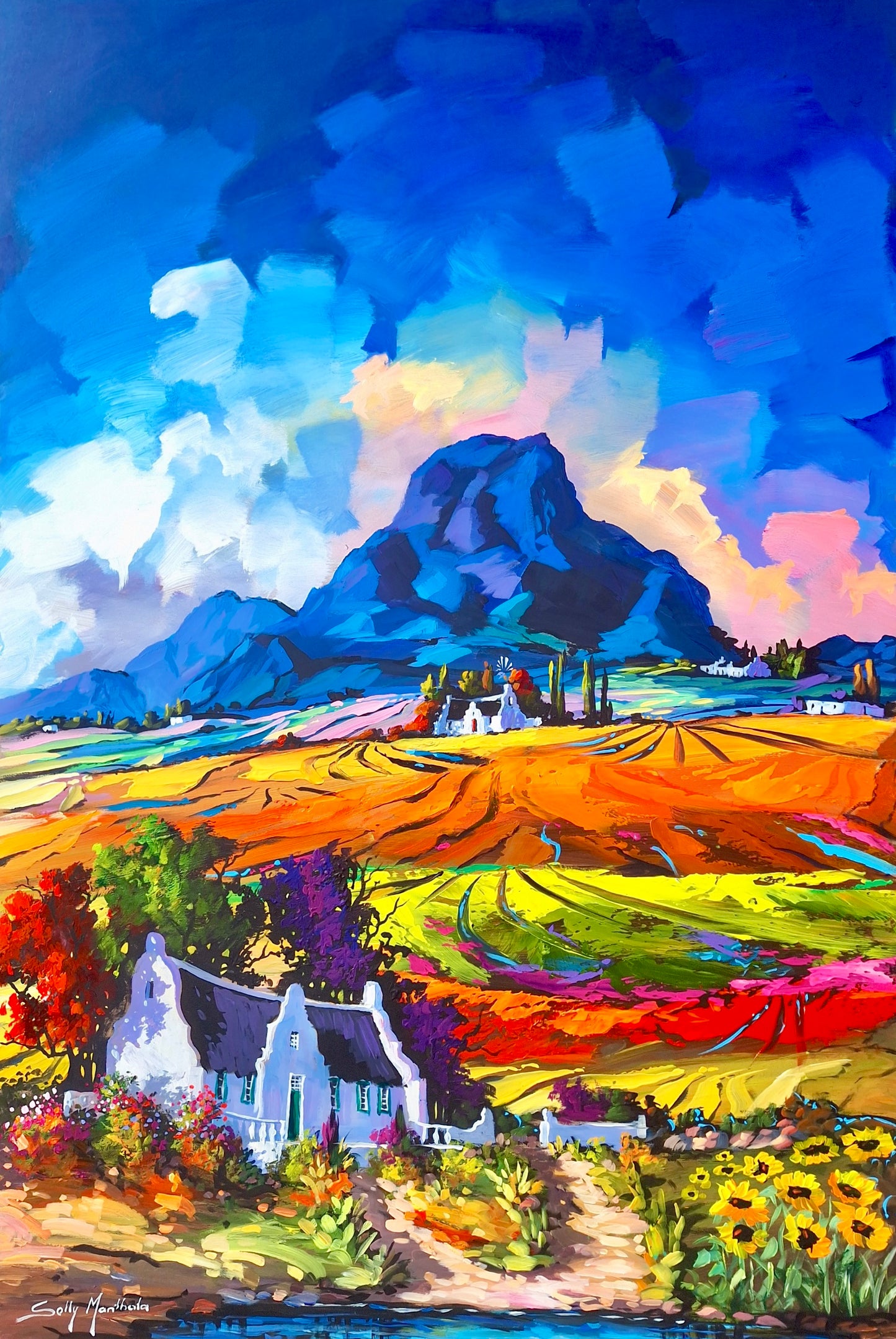 Solly Manthata - Oil & Acrylic on Panel (1200mm x 800mm)