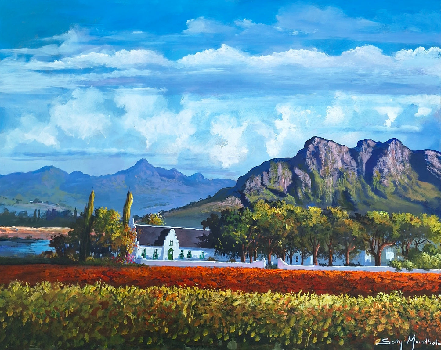 Solly Manthata - Oil & Acrylic on Panel