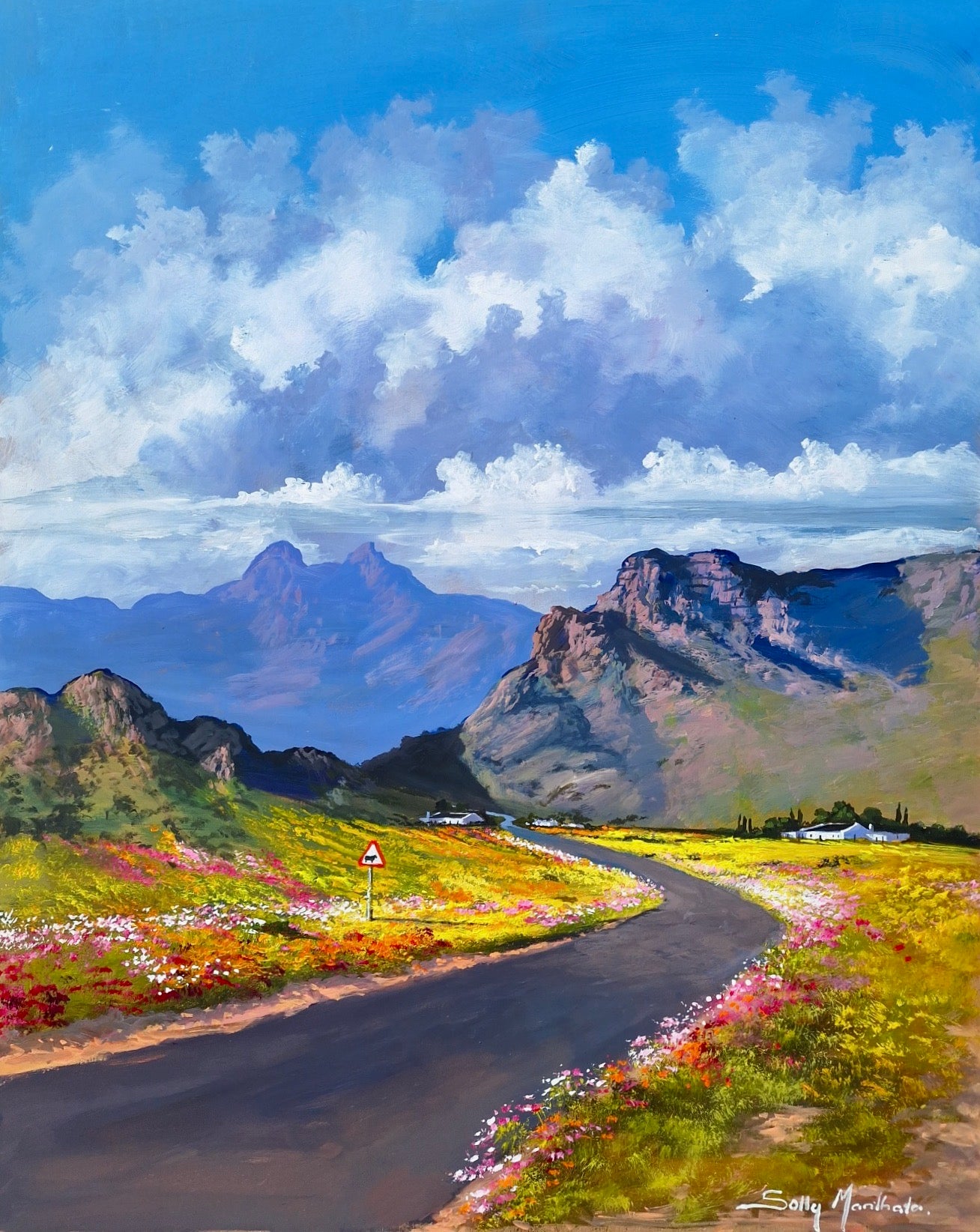 Solly Manthata - Oil & Acrylic on Panel