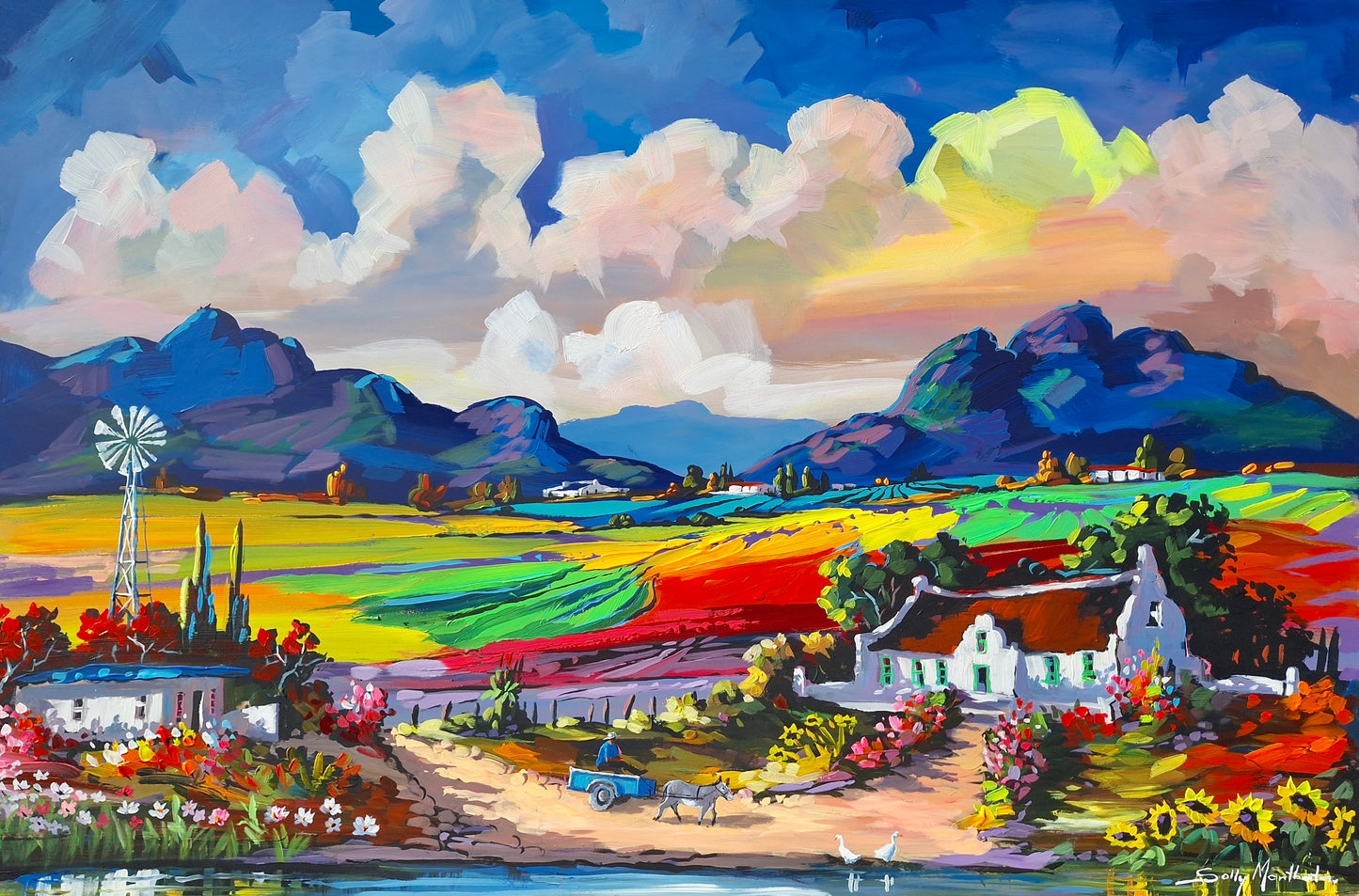 Oil & Acrylic on Panel by Solly Manthata