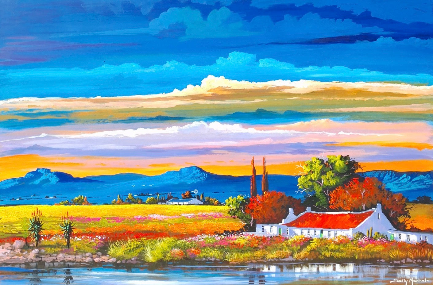 Oil & Acrylic on Panel by Solly Manthata