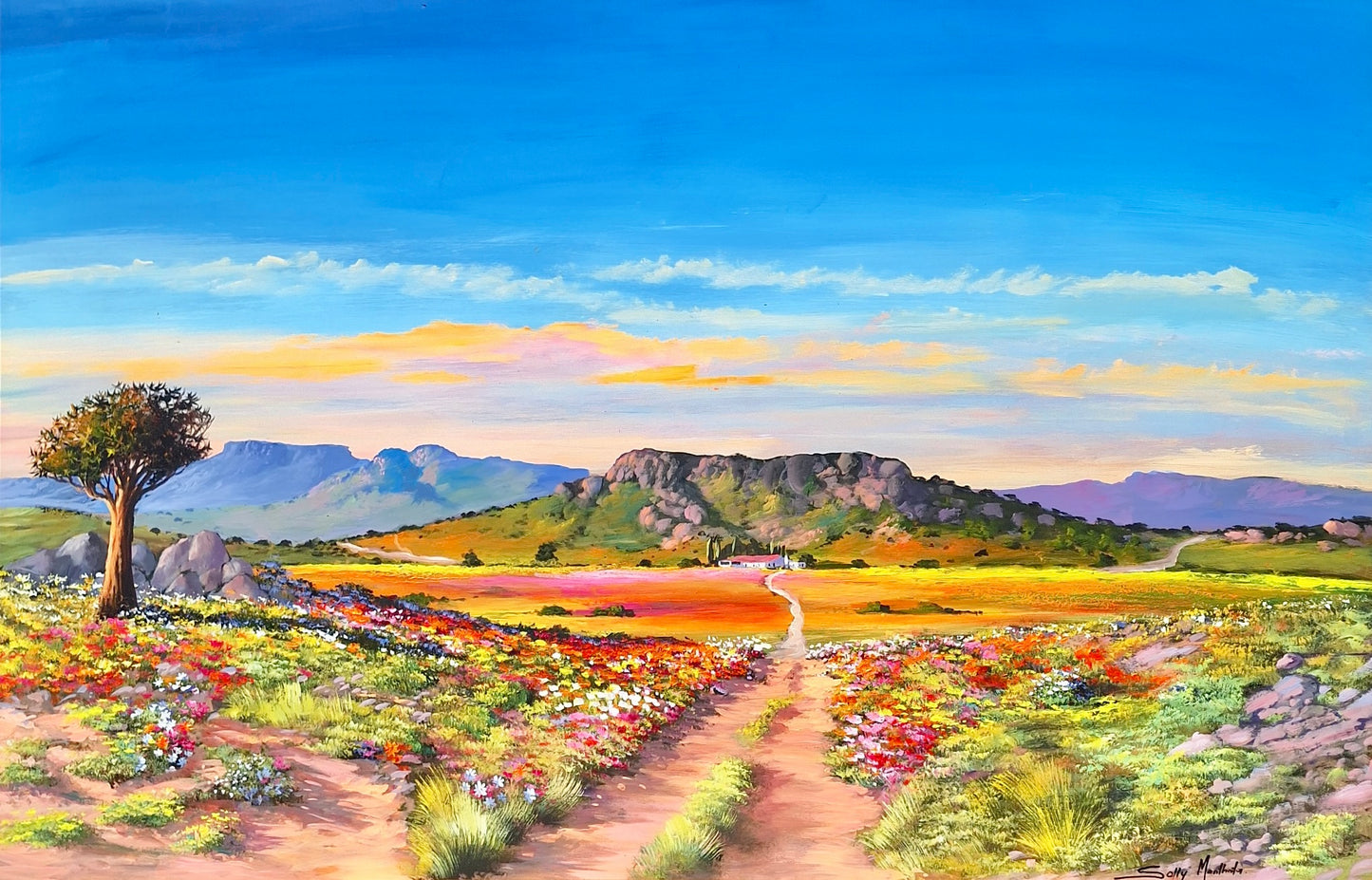 Solly Manthata - Oil & Acrylic on Panel (1200mm x 800mm)