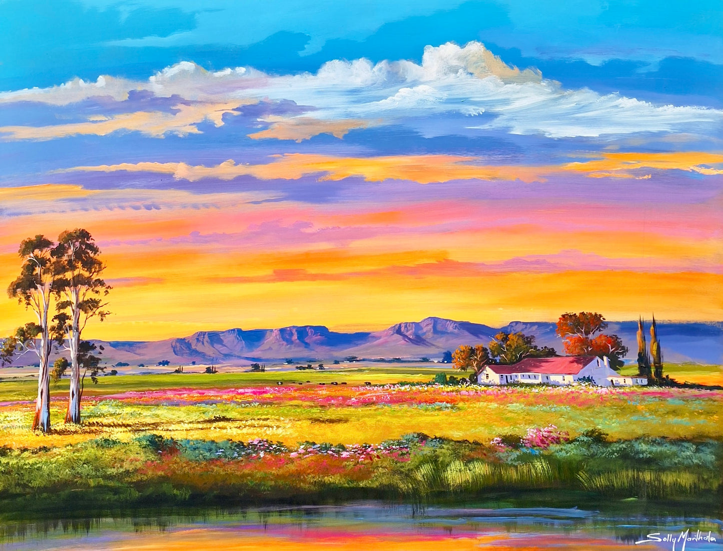 Solly Manthata - Oil & Acrylic on Panel (1050mm x 800mm)