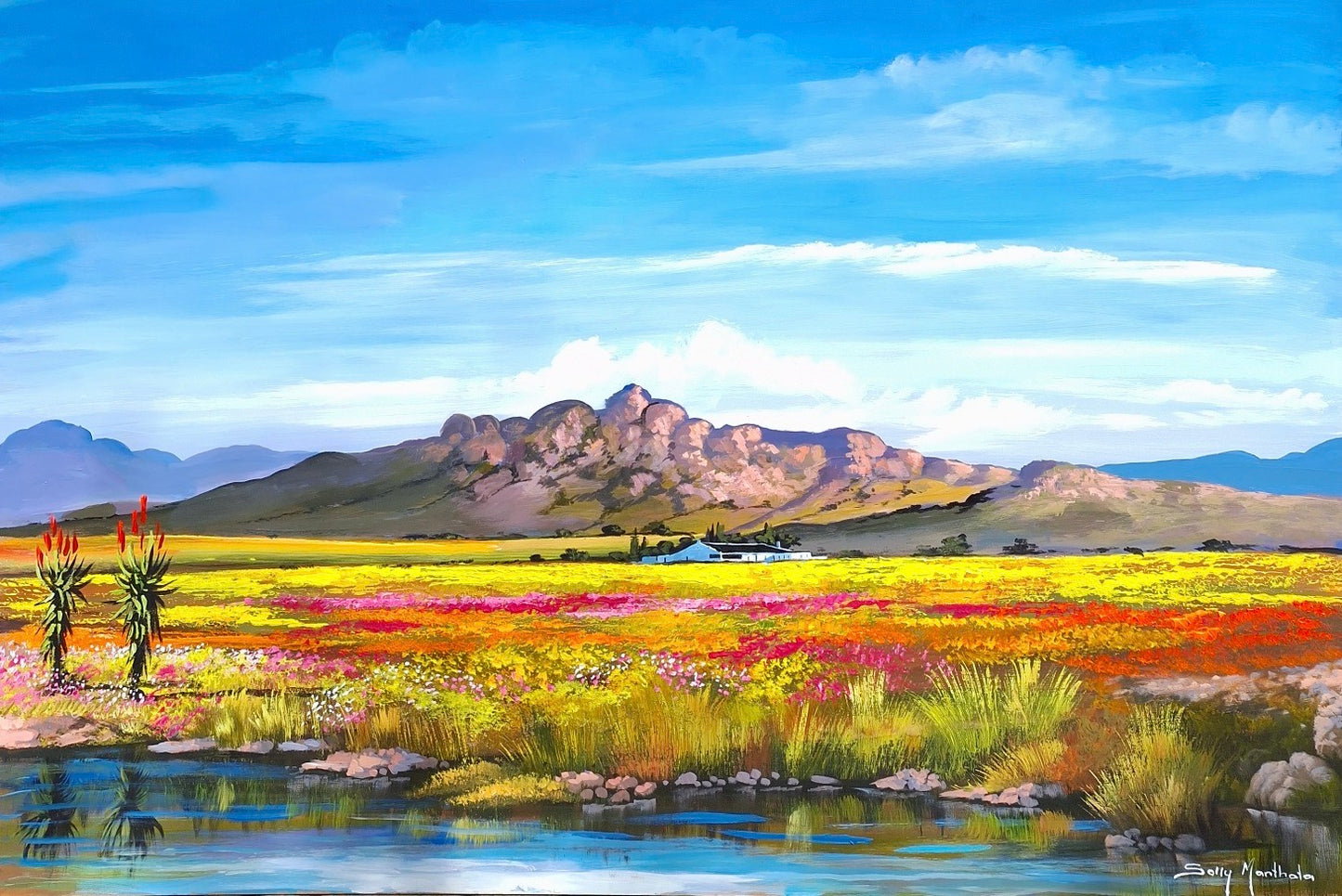 Oil & Acrylic on Panel by Solly Manthata