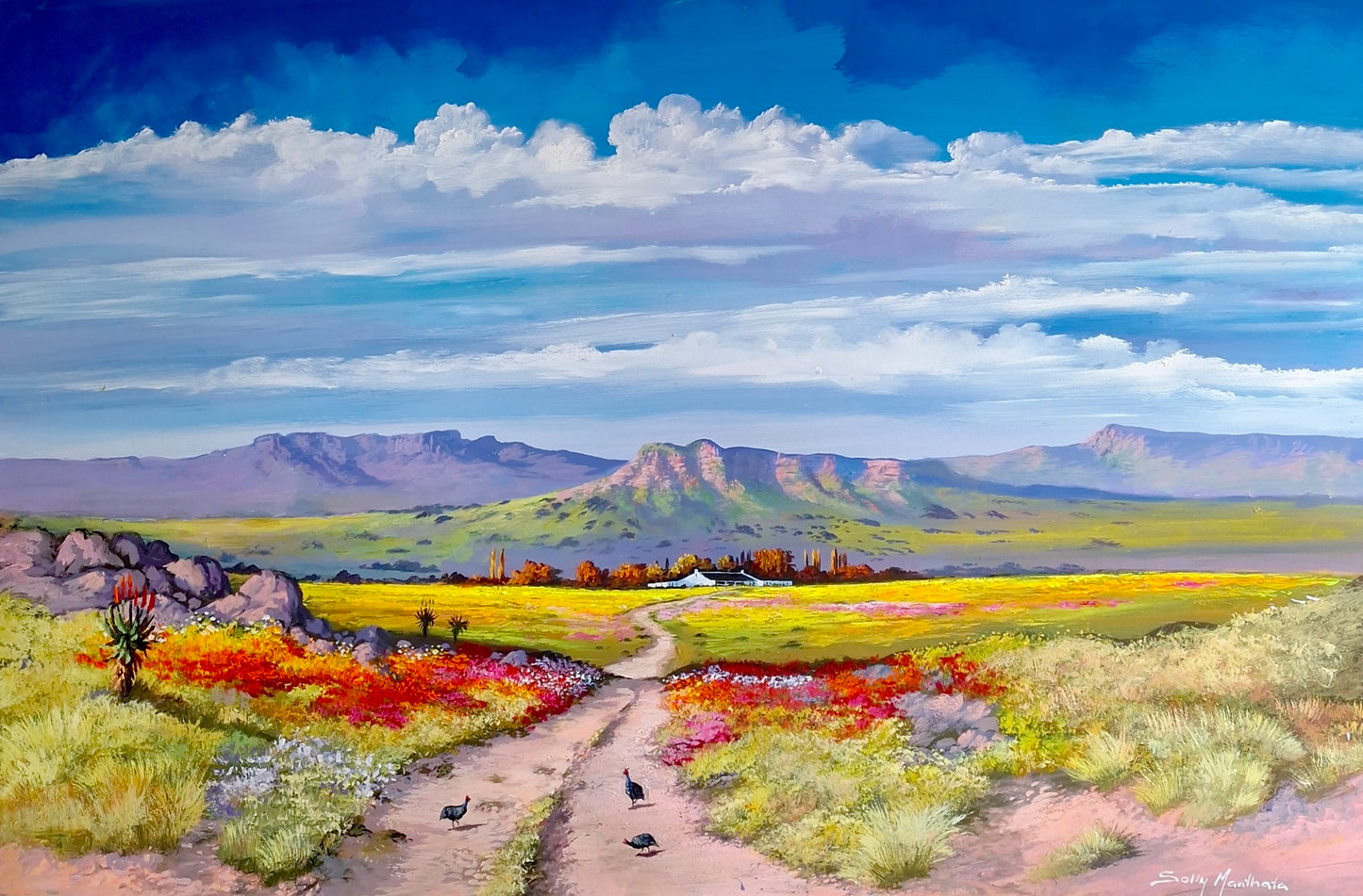 Oil & Acrylic on Panel by Solly Manthata