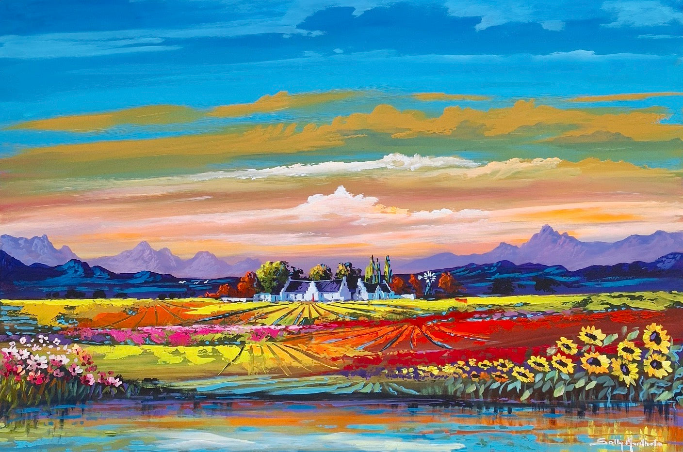 Solly Manthata - Oil & Acrylic on Panel