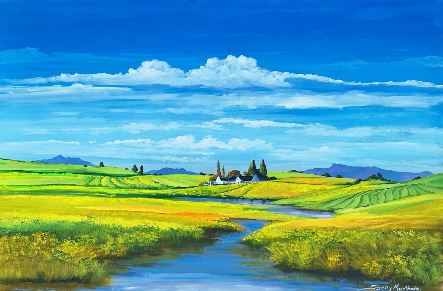 Solly Manthata - Oil & Acrylic on Panel (1200mm x 800mm)