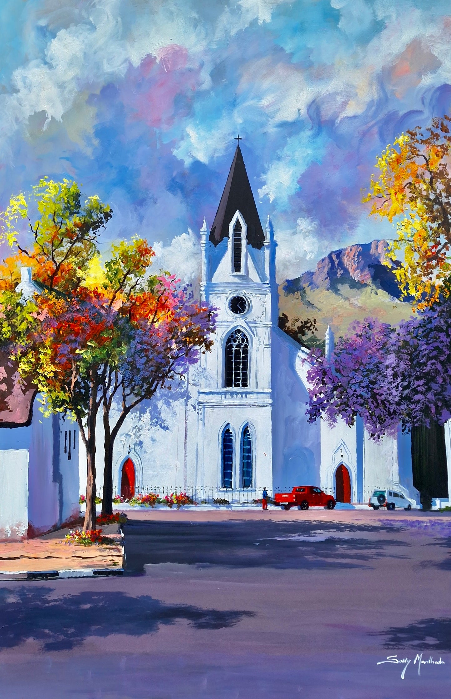Solly Manthata - Oil & Acrylic on Panel