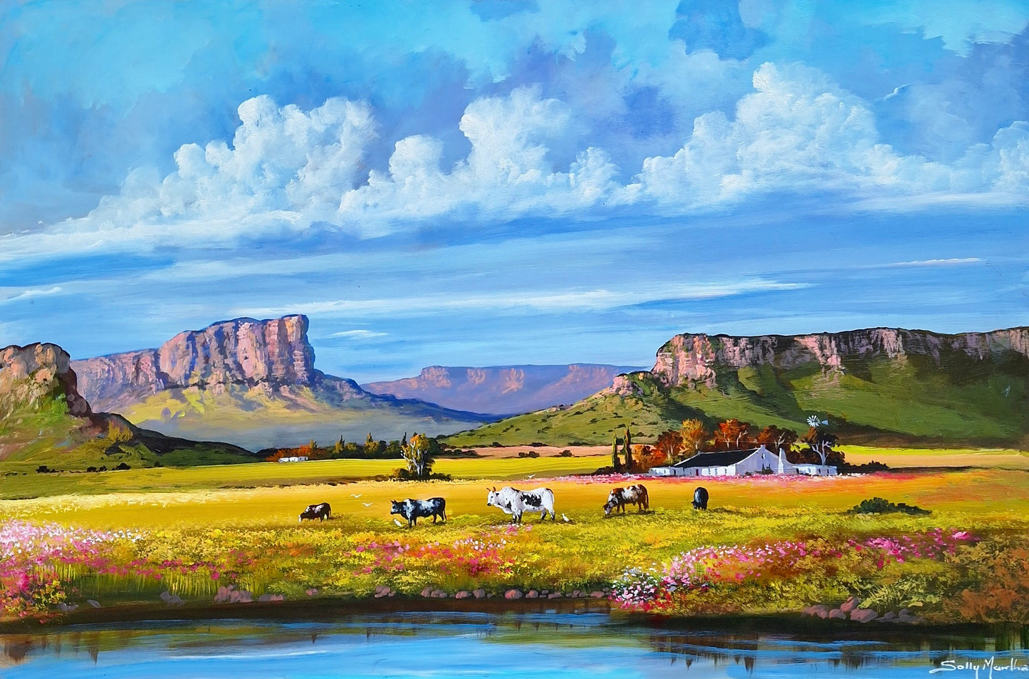 Solly Manthata - Oil & Acrylic on Panel