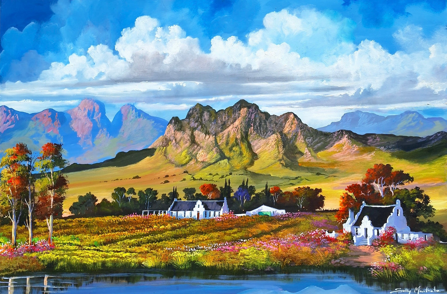 Solly Manthata - Oil & Acrylic on Panel