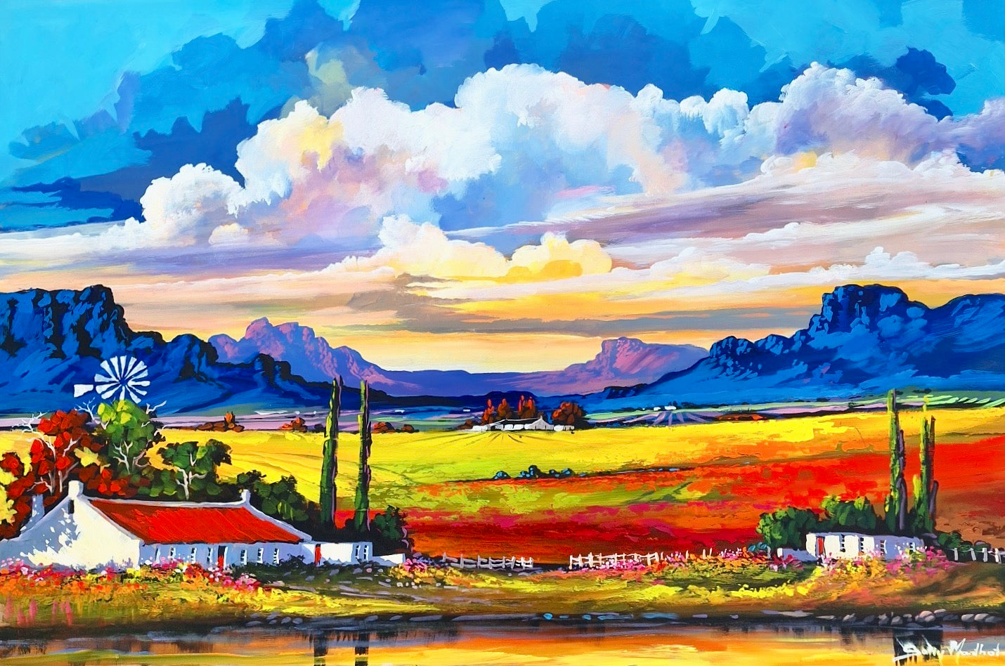 Solly Manthata - Oil & Acrylic on Panel