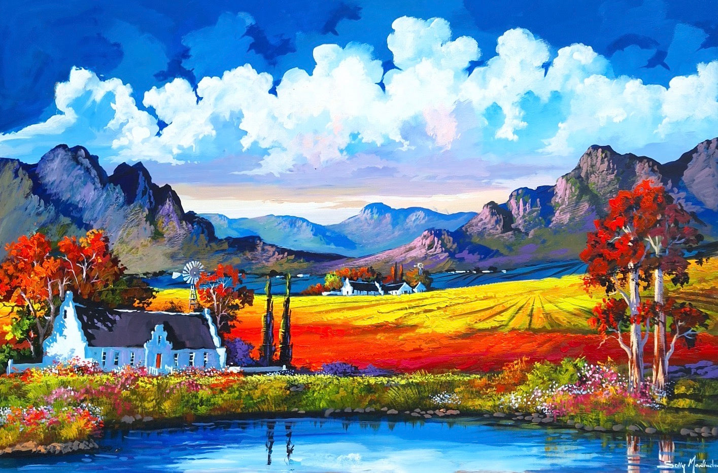 Solly Manthata - Oil & Acrylic on Panel