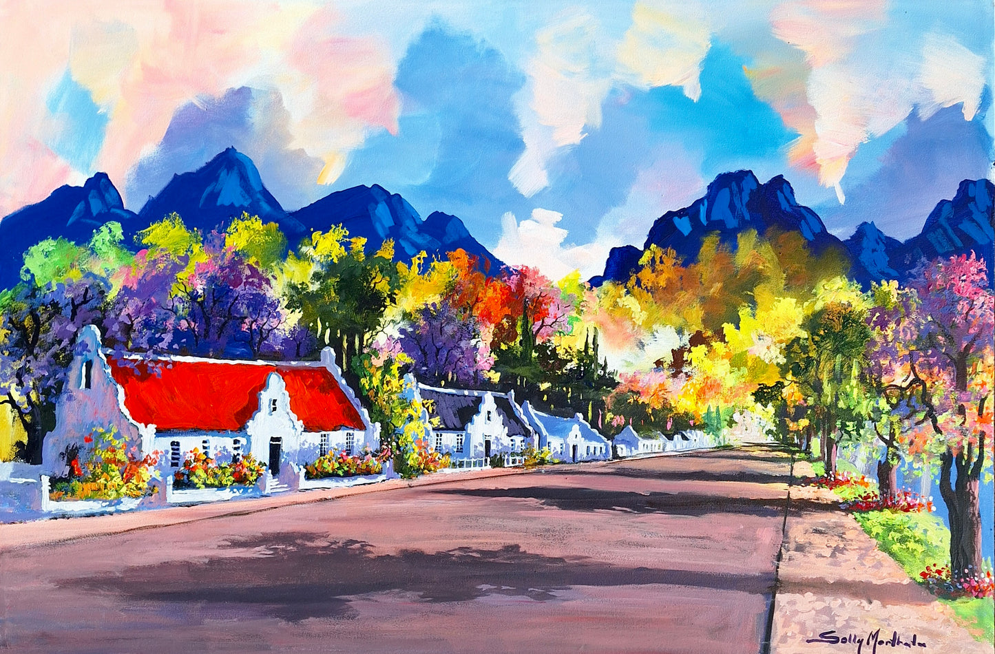 Solly Manthata - Oil & Acrylic on Stretched Canvas