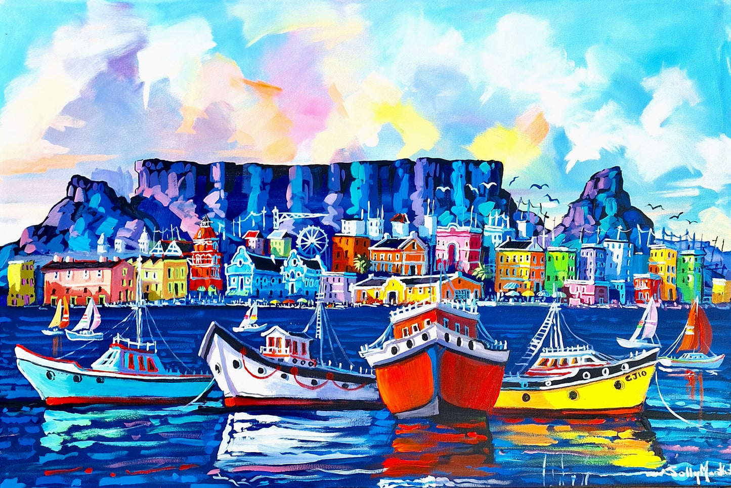 Solly Manthata - Oil & Acrylic on Stretched Canvas