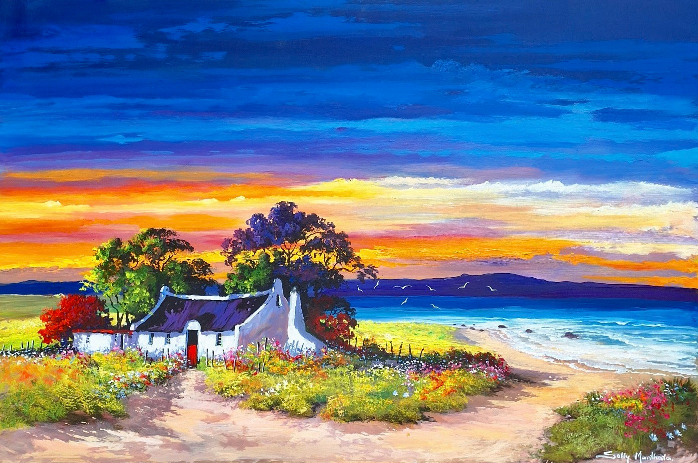 Solly Manthata - Oil & Acrylic on Panel (1200mm x 800mm)