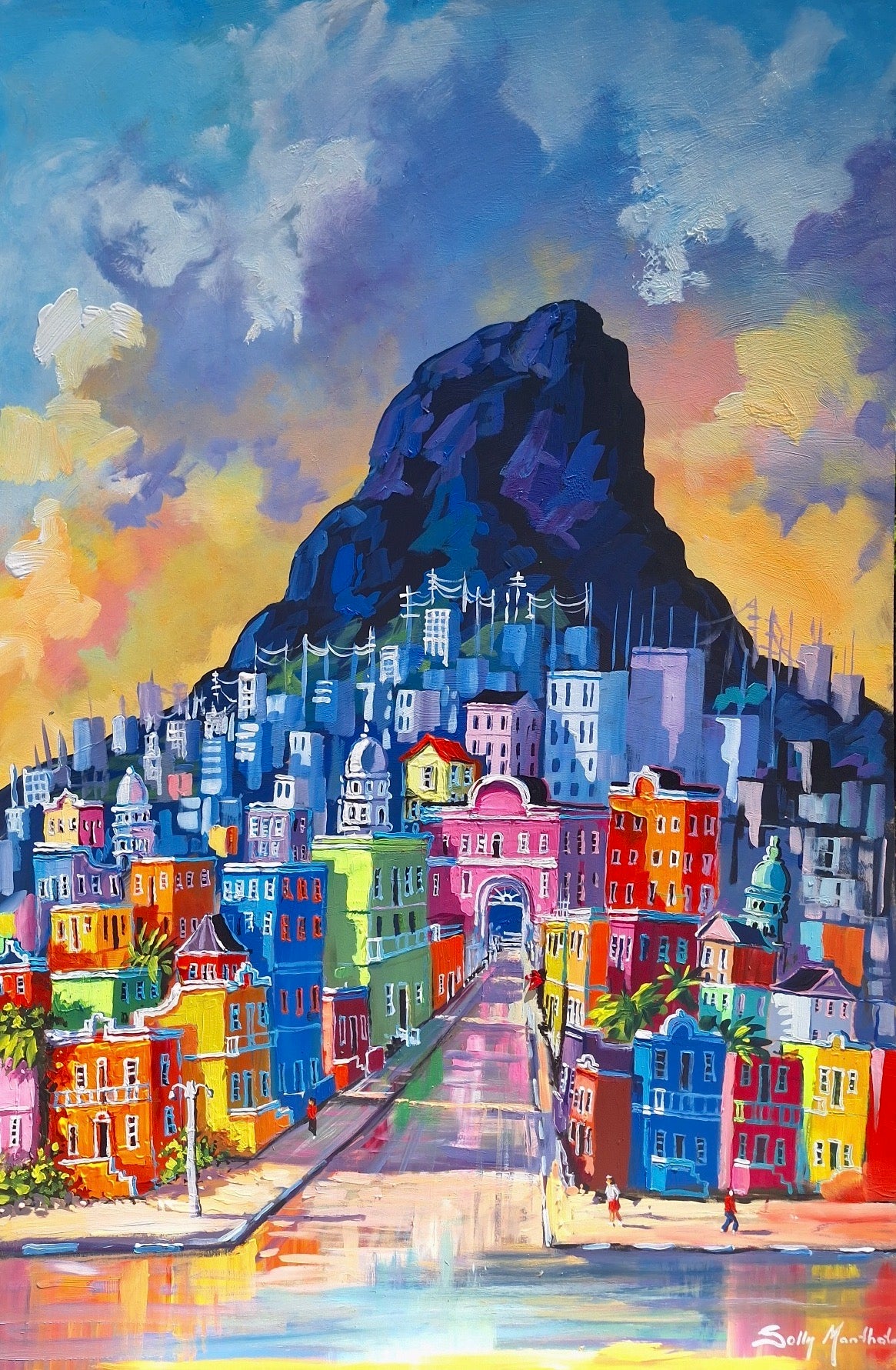 Solly Manthata - Oil & Acrylic on Panel
