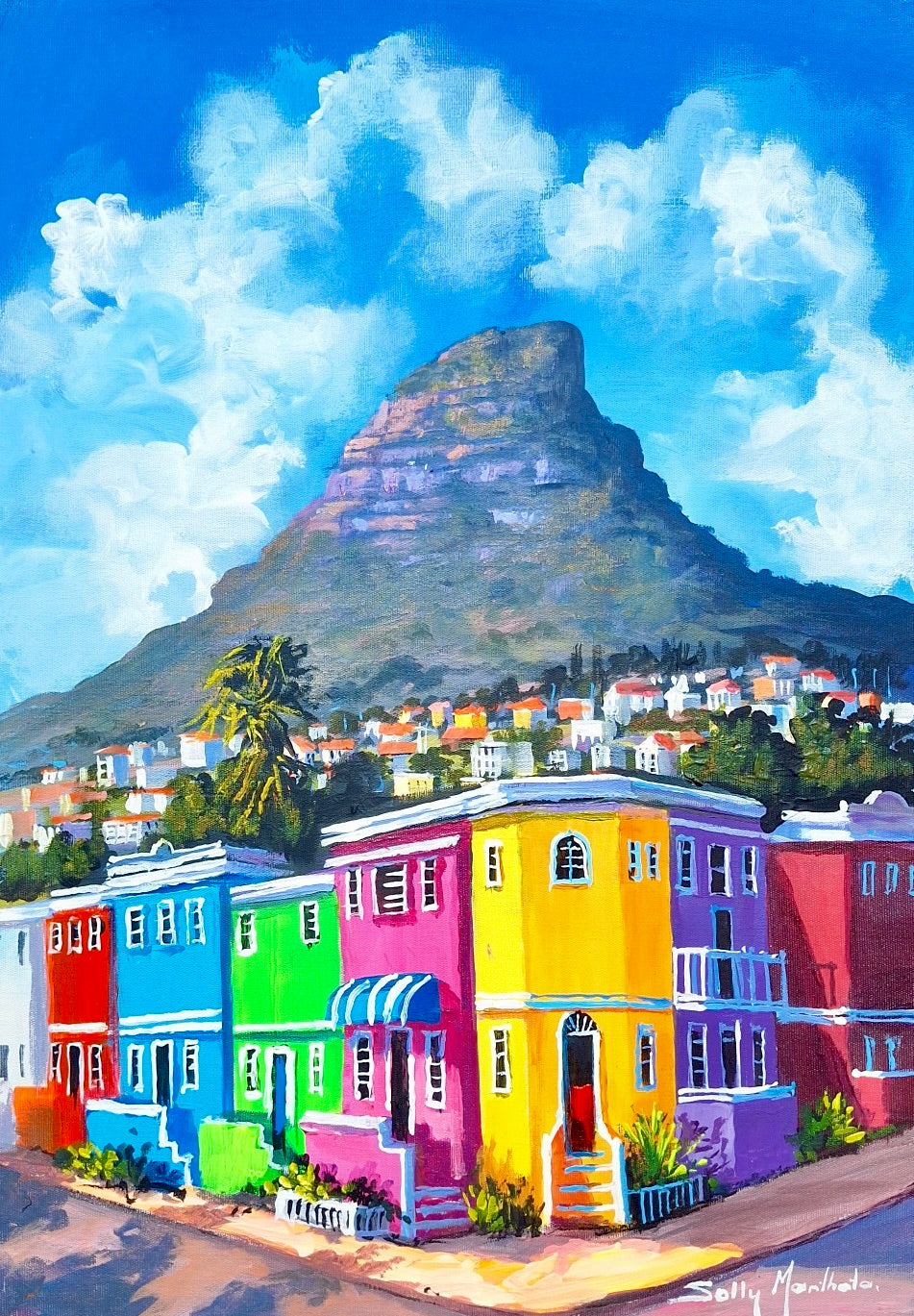 Solly Manthata - Oil & Acrylic on Stretched Canvas (400mm x 300mm)