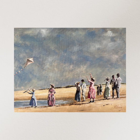 Thomas Kohler Oil on Stretched Canvas "2021 Flying Kites"