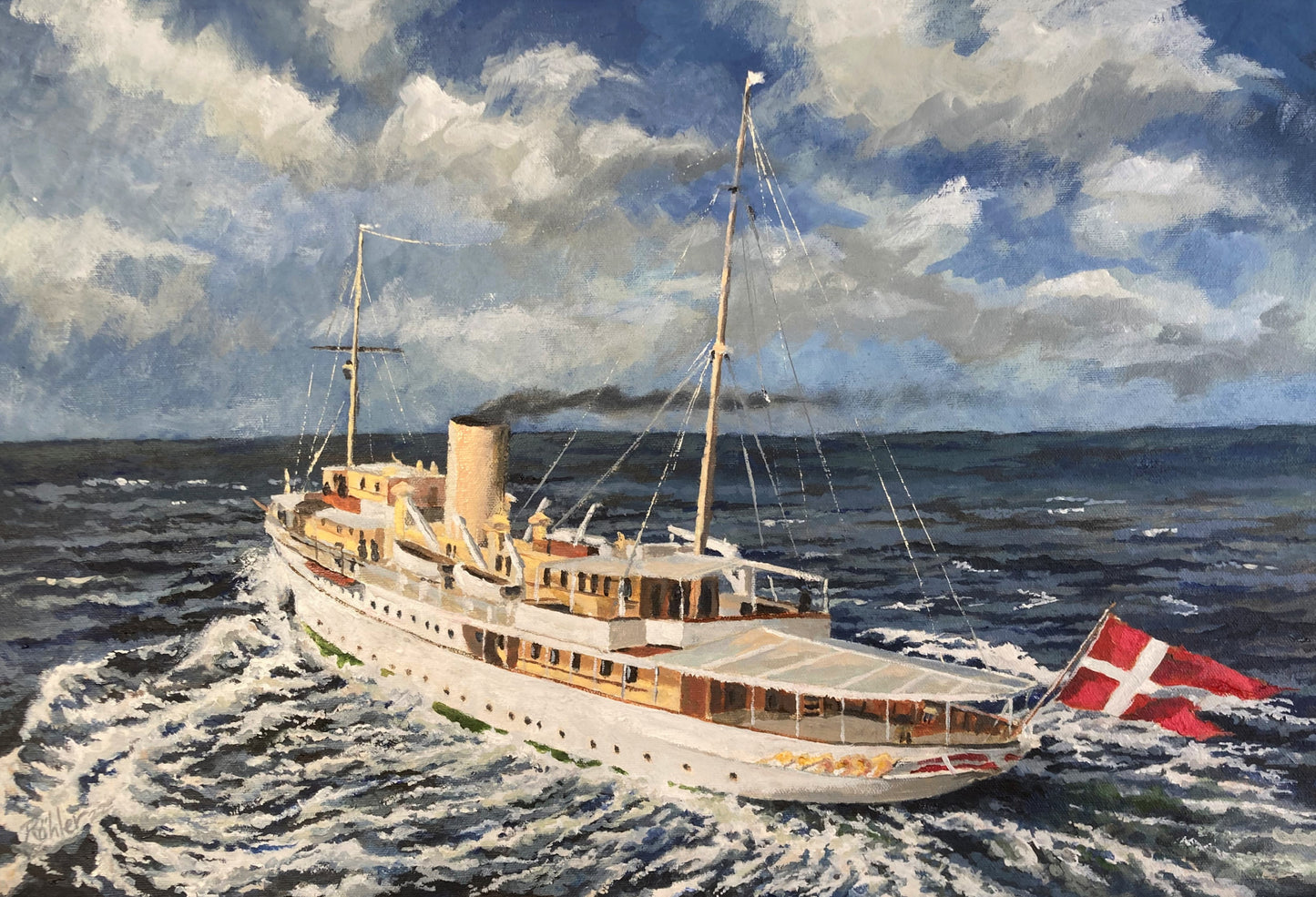 Thomas Kohler Oil on Stretched Canvas "2022 Danneborg "