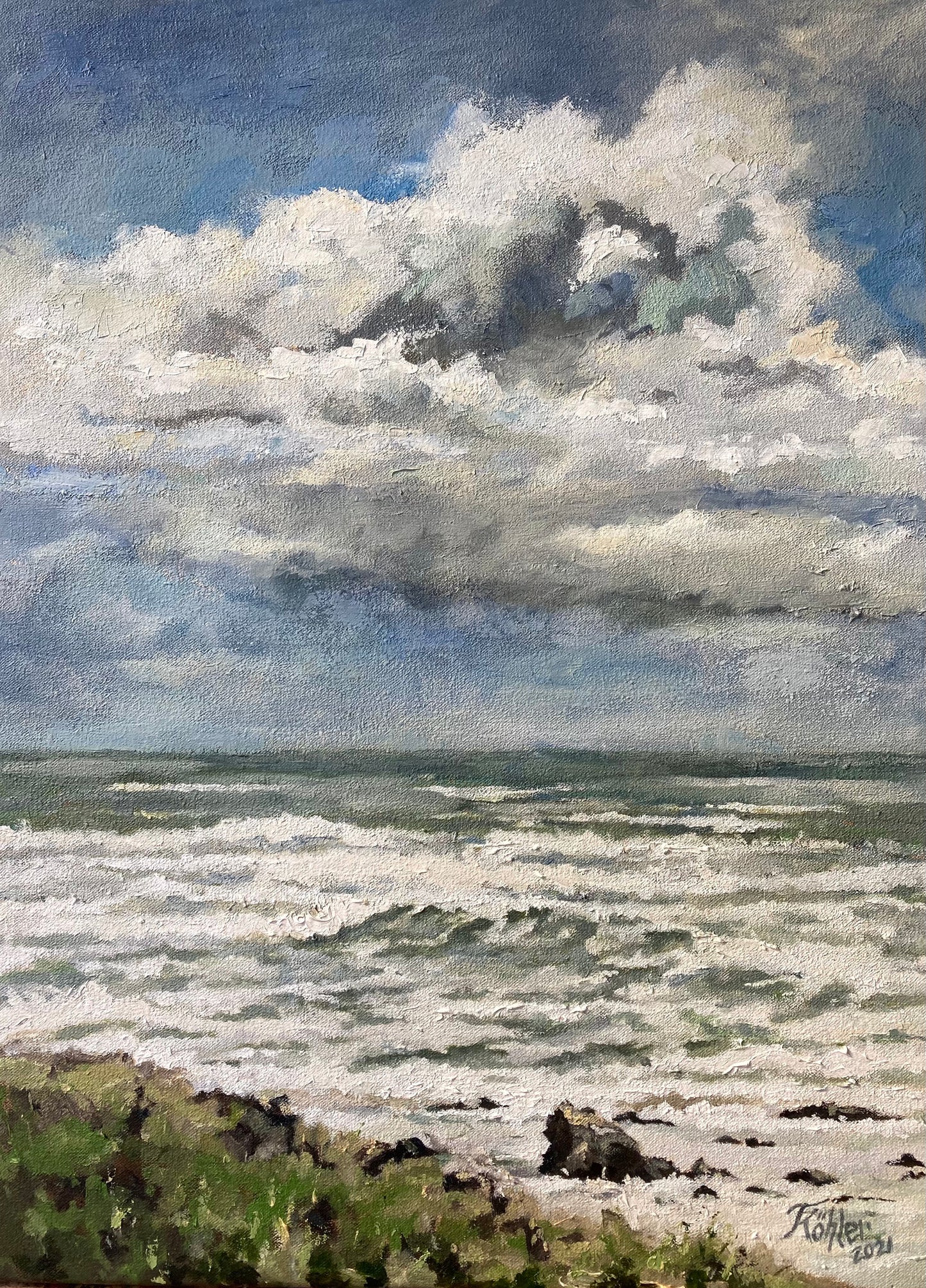 Thomas Kohler Oil on Stretched Canvas "2021 Winter Storm"