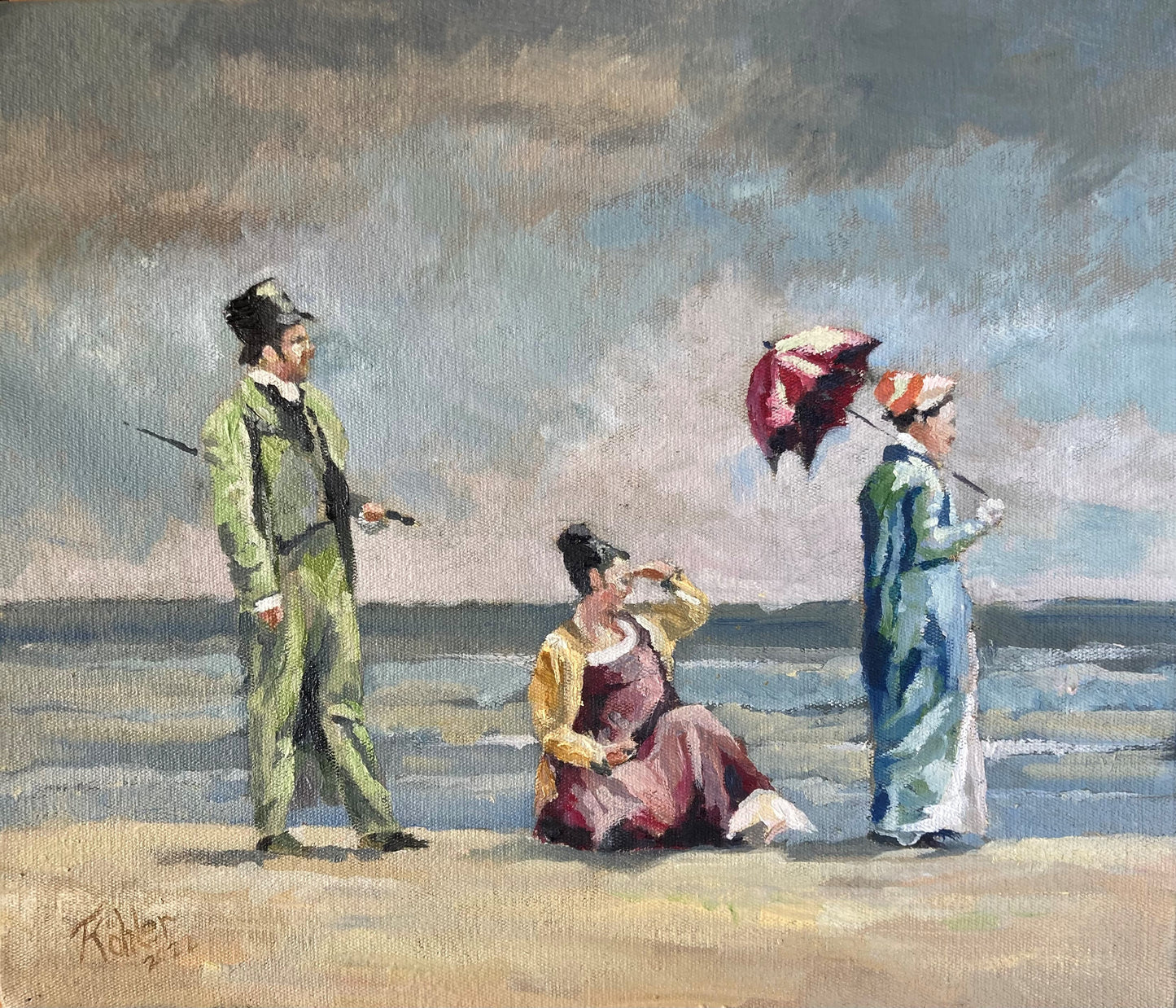 Thomas Kohler Oil on Stretched Canvas "2022 Expectations"