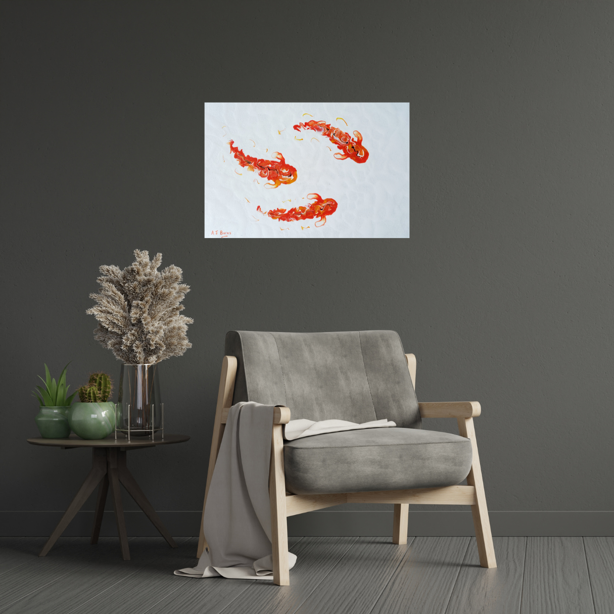 Fiery Redheads by AJ Burns (600mm x 400mm)