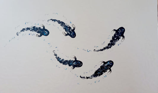 AJ Burns - Go With The Flow (1600mm x 1000mm)