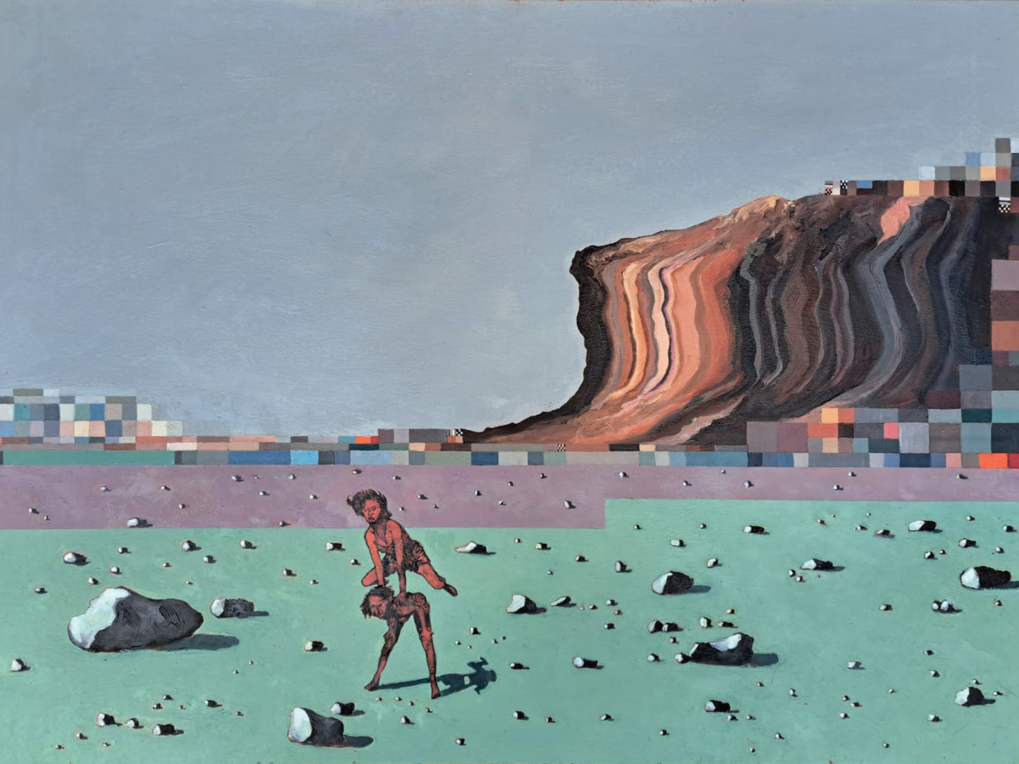 Ferdinand Kotze - "Fragments of Play: Leapfrog" (1010mm x 760mm)