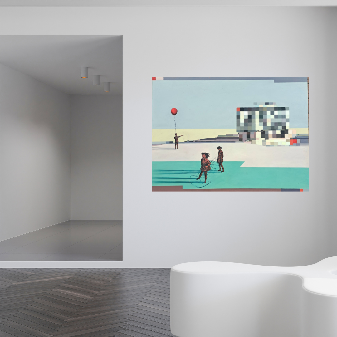 Ferdinand Kotze - "Fragments of Play: Red Balloon" (1010mm x 760mm)