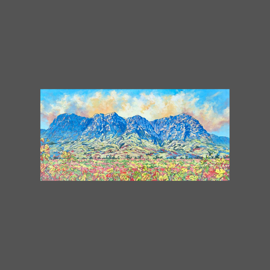 Frances Wedepohl - Groot Drakenstein from Hillcrest (1000mm x 500mm)