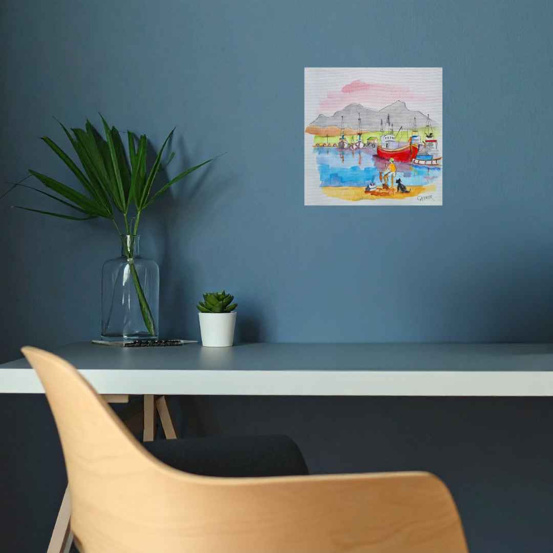 Gaynor - Acrylic & Ink on Canvas Panel 200mm x 200mm