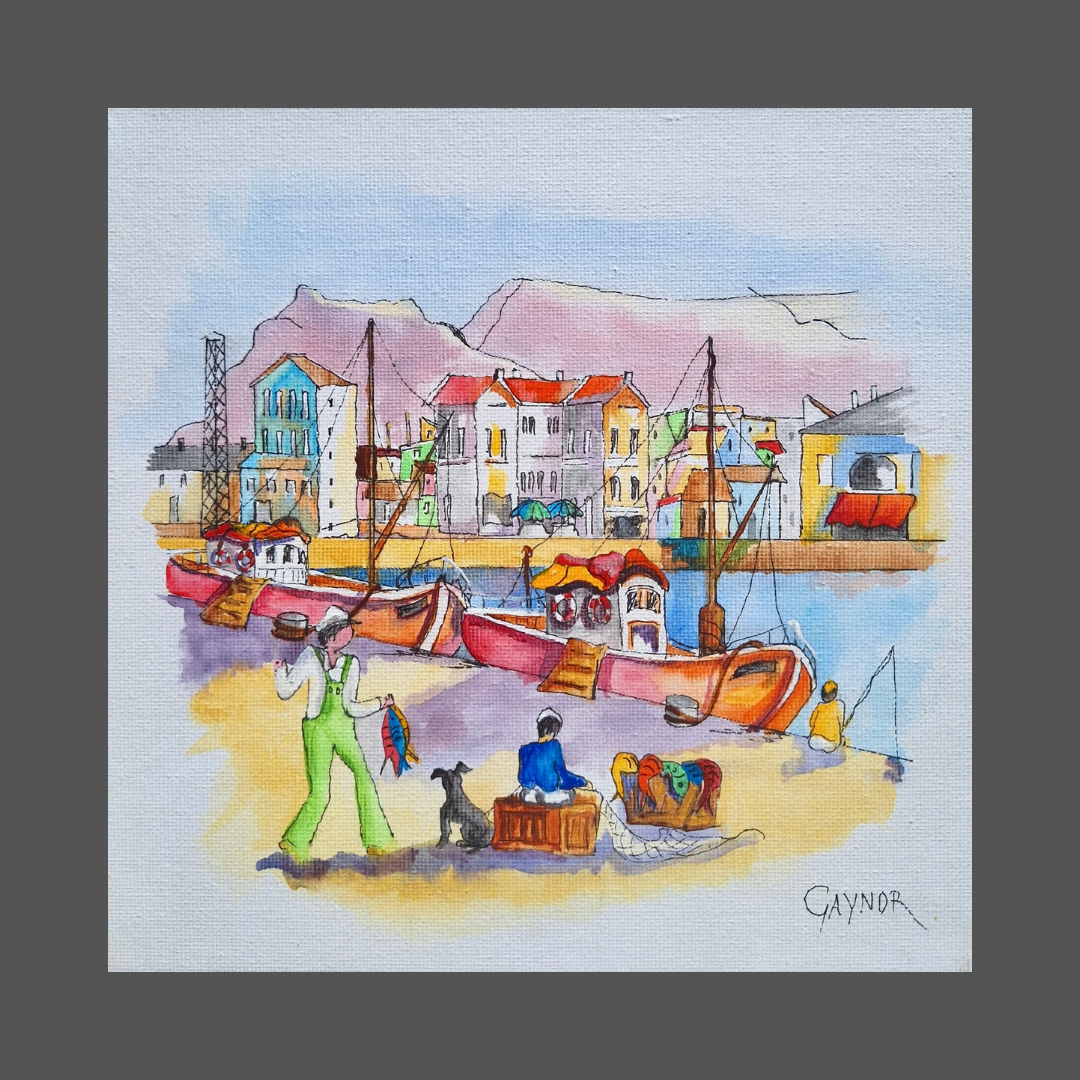 Gaynor - Acrylic & Ink on Canvas Panel 200mm x 200mm